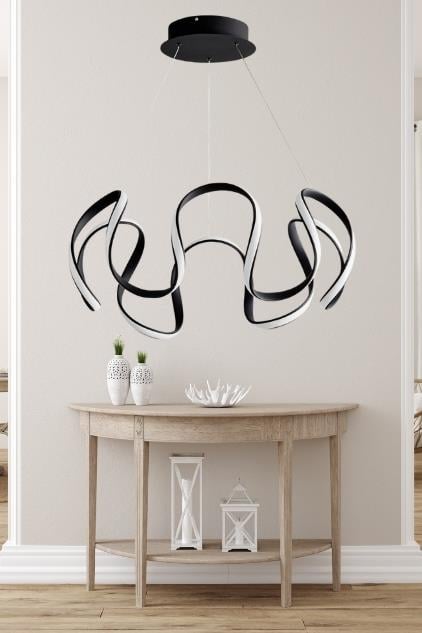 Yaren StyleSalon Tipi Büyük Sarkıt Led Avize3 Işıklı Modern Sarkıt Ahtapot 6'Lı Led Avize