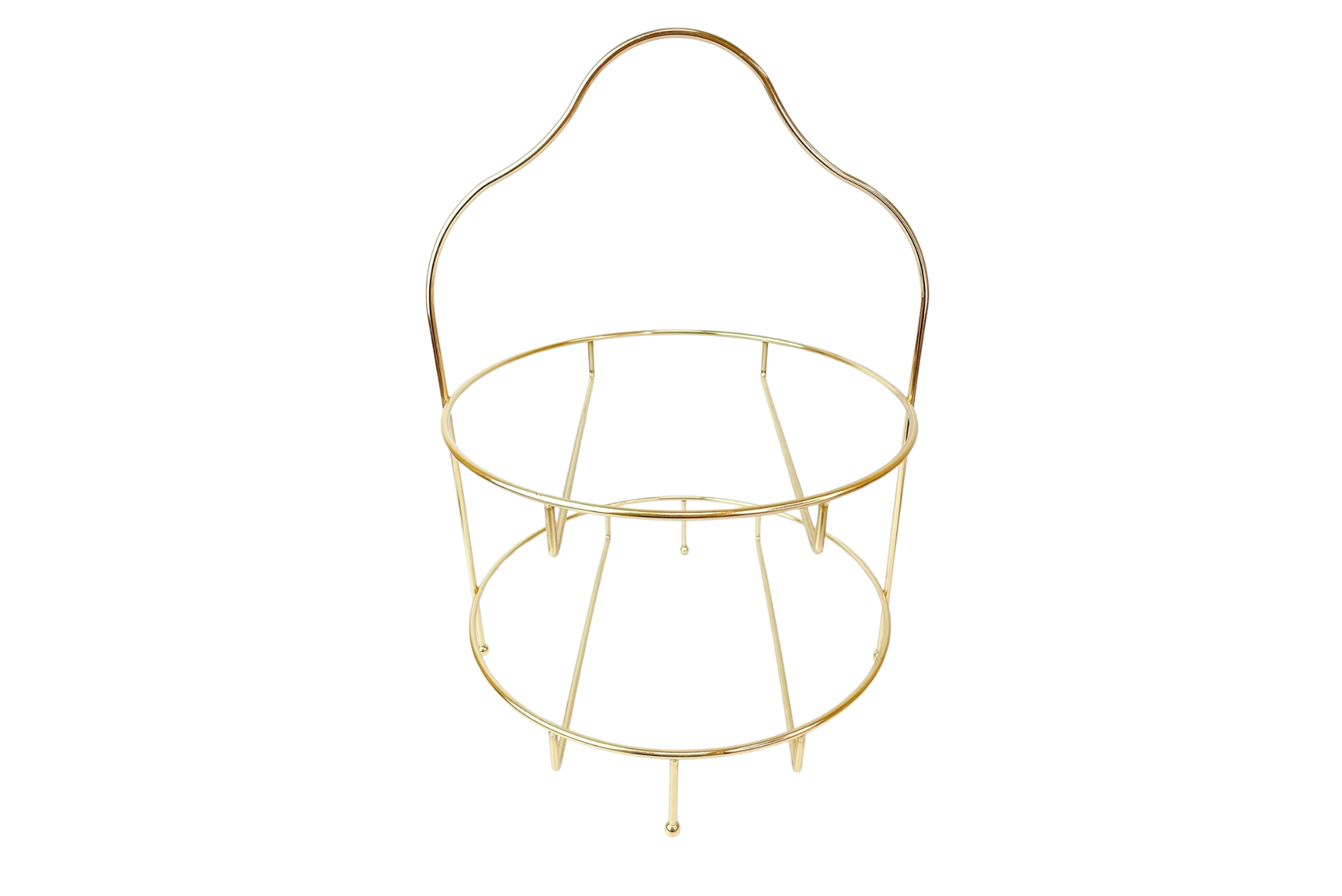 İki Katlı Gold Pasta Sunumluk 19cm/ Etajer / İkramlık Stand - Tabaklar Temsilidir.