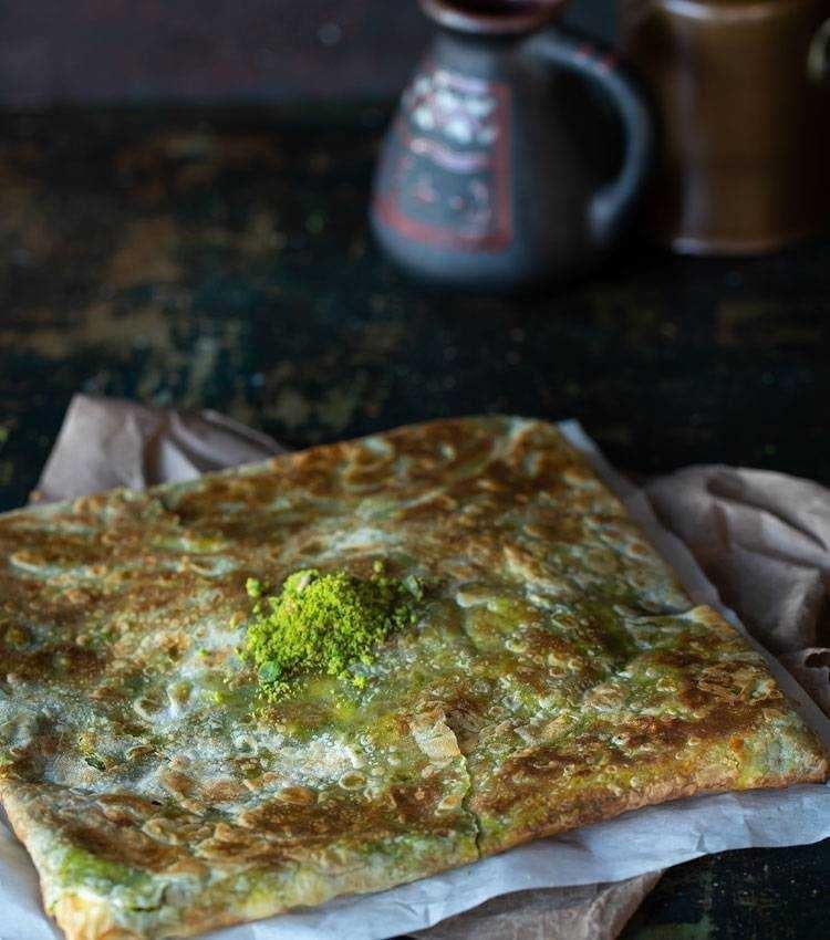 Fıstıklı Kaymaklı Çıtır Antep Katmeri