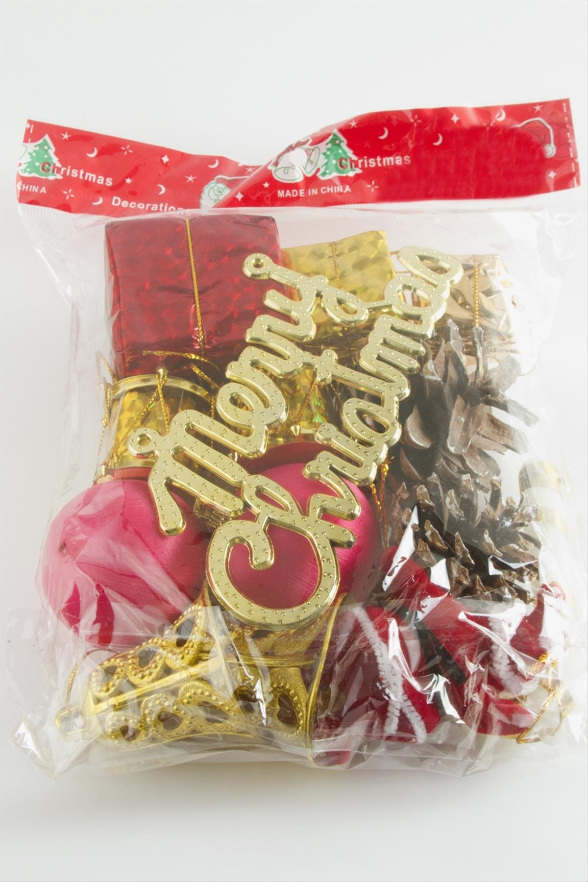 15 Adet Karışık Orta Boy Yılbaşı Ağaç Süsü