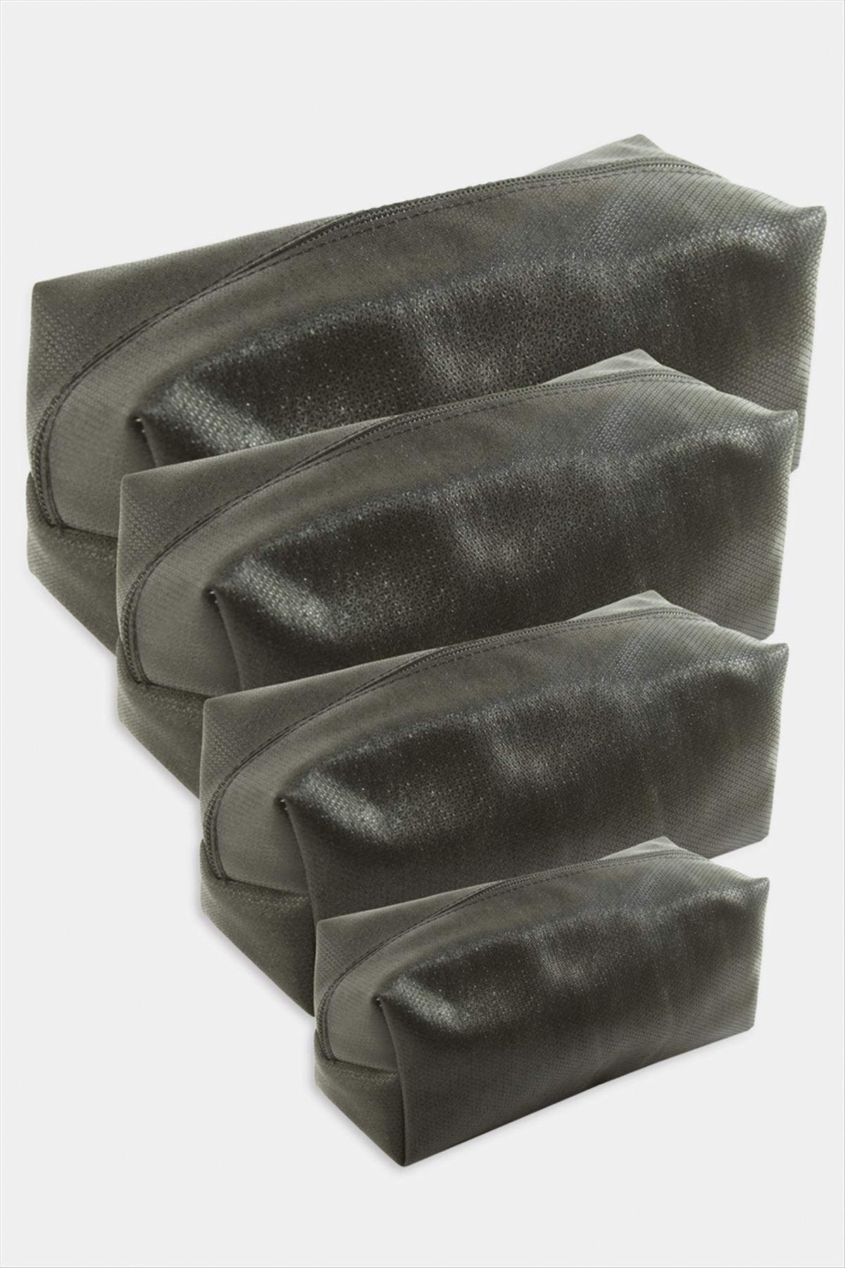 4 Adet El Tutmalı Makyaj Çantası