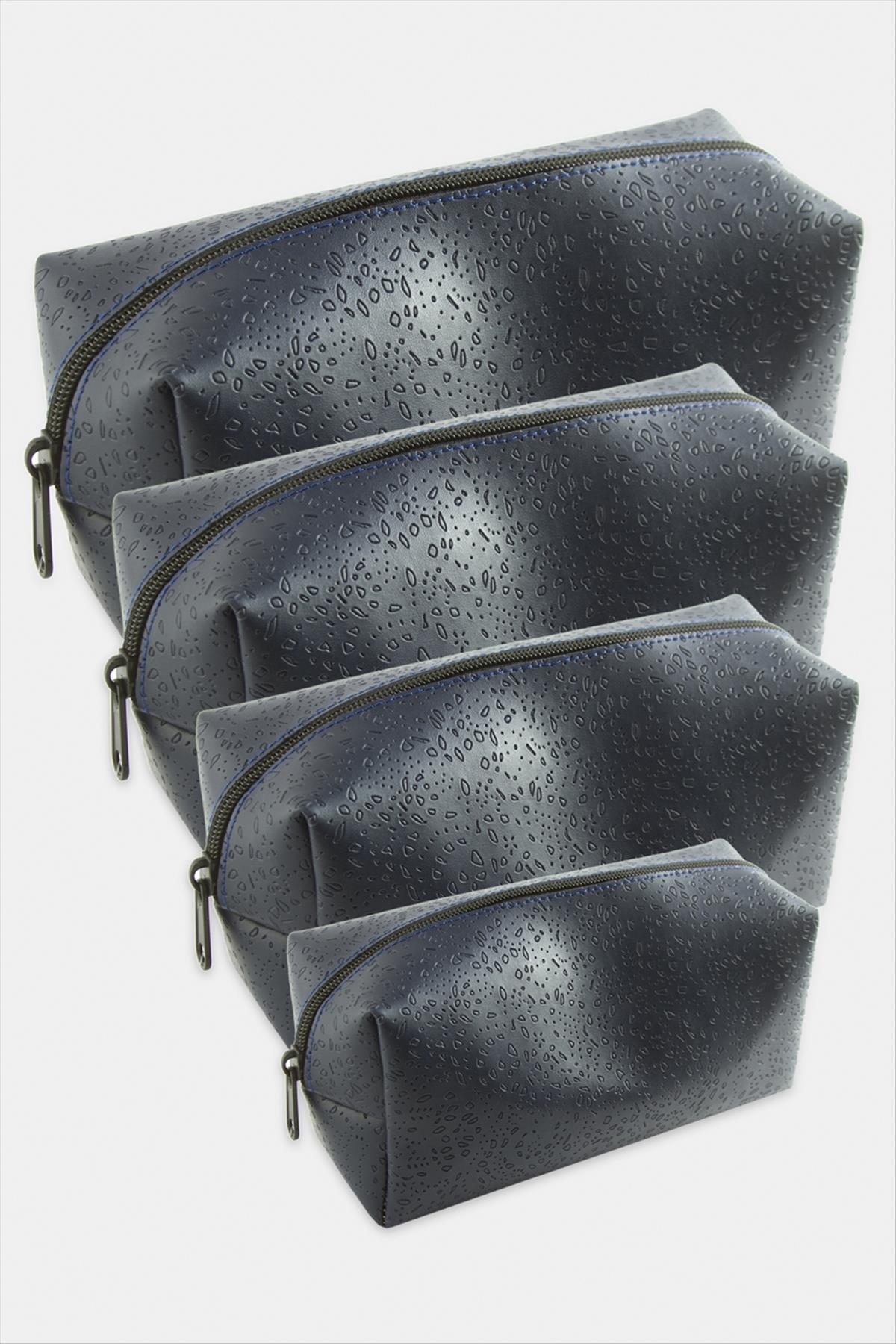 4 Adet El Tutmalı Makyaj Çantası