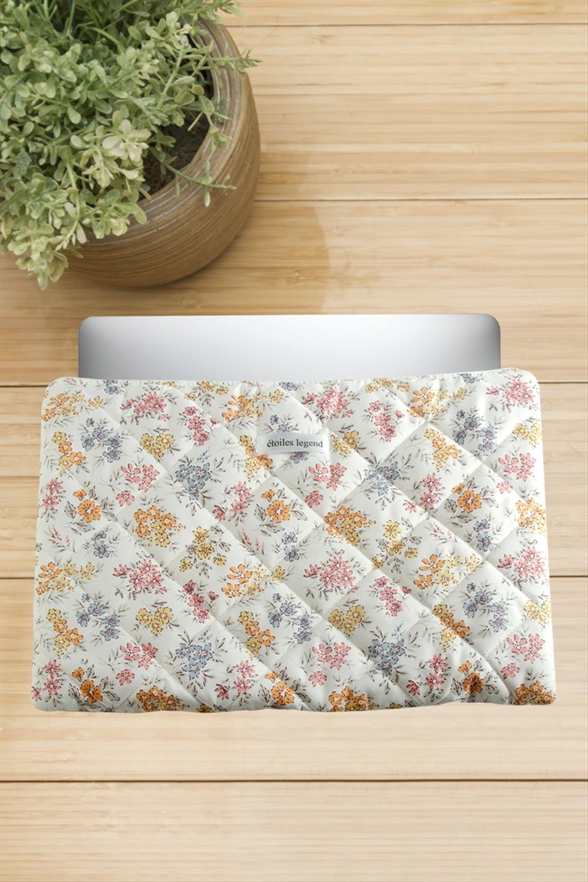 Çiçek Desenli Labtop Bilgisayar Çantası 13*14 inç