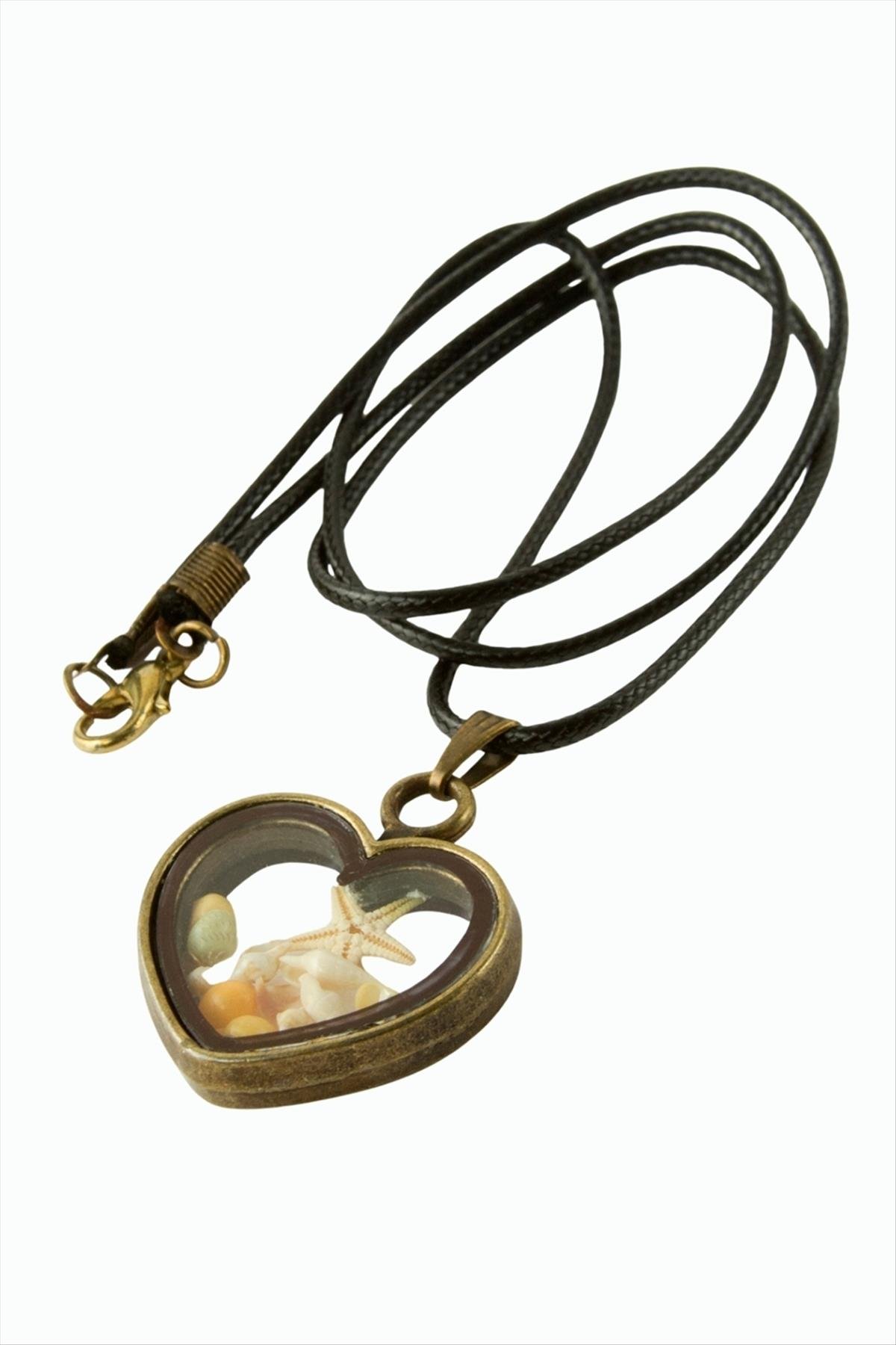 Deniz Yıldızı Kalp Canlı Kolye