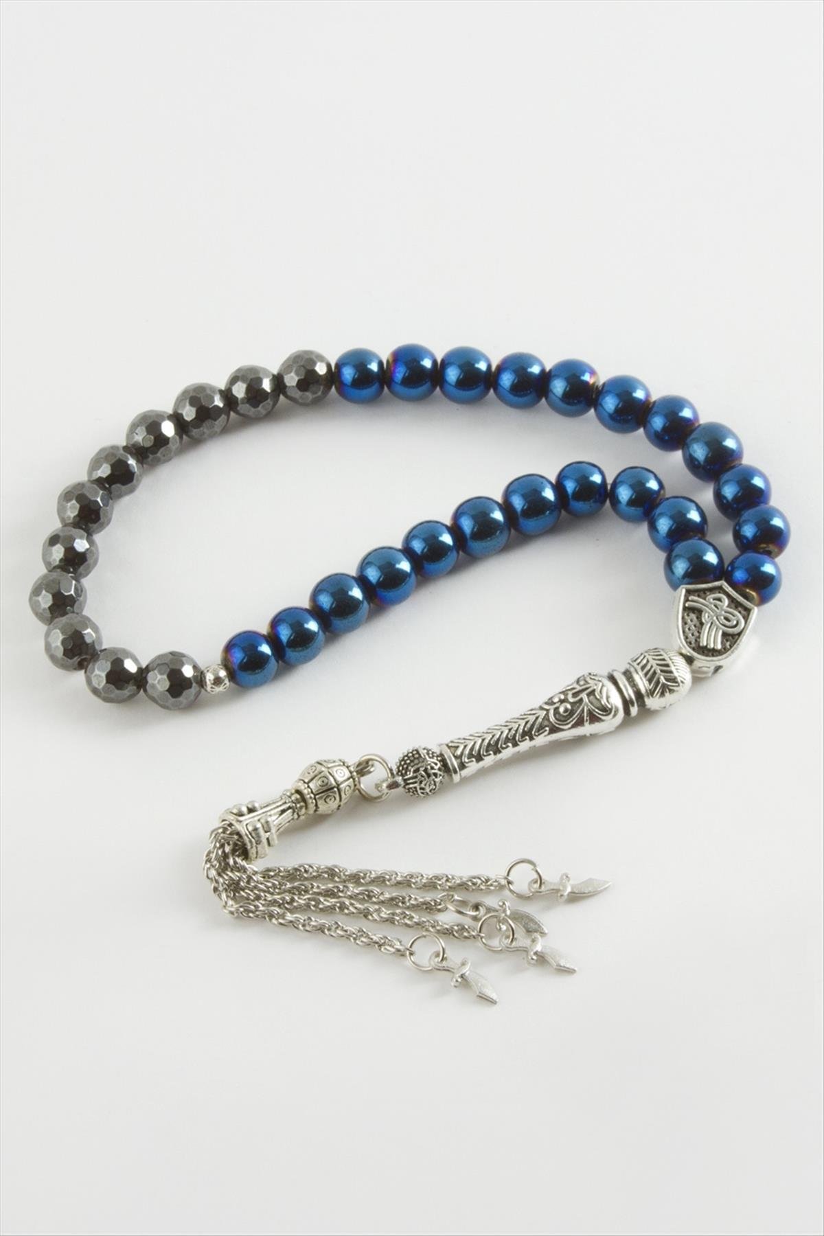 Fasetli Hematit Doğaltaş Tesbih 8 mm