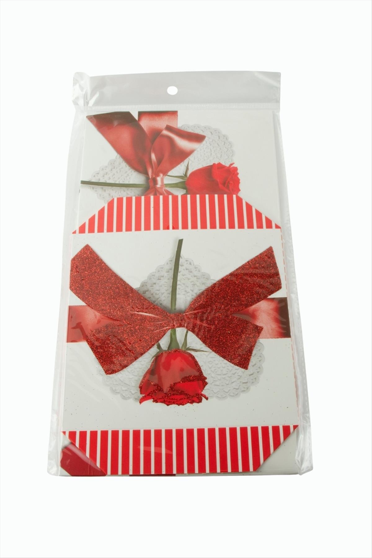 Fiyong Gül Simli Kare Hediyelik Kutu 15 cm