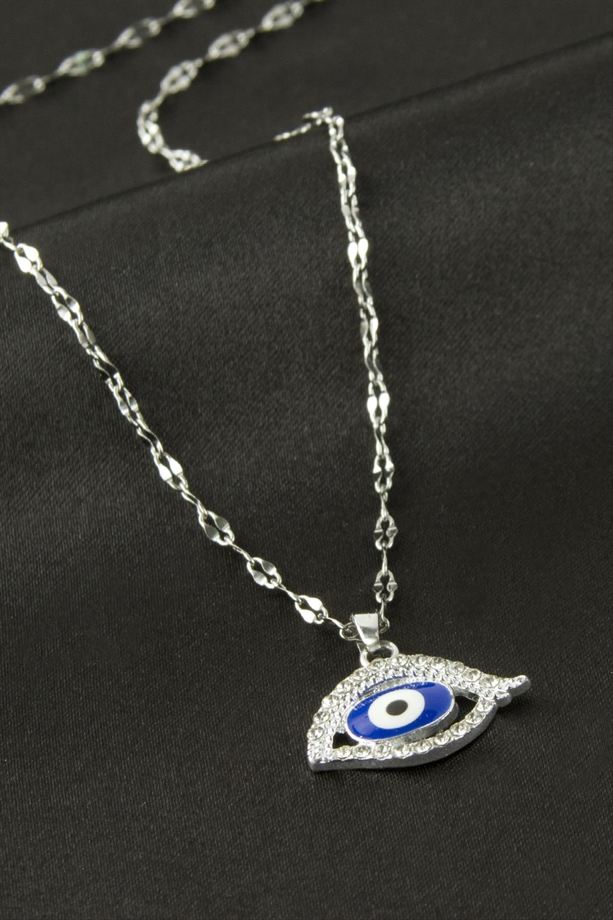 Göz Zirkon Taşlı Kolye