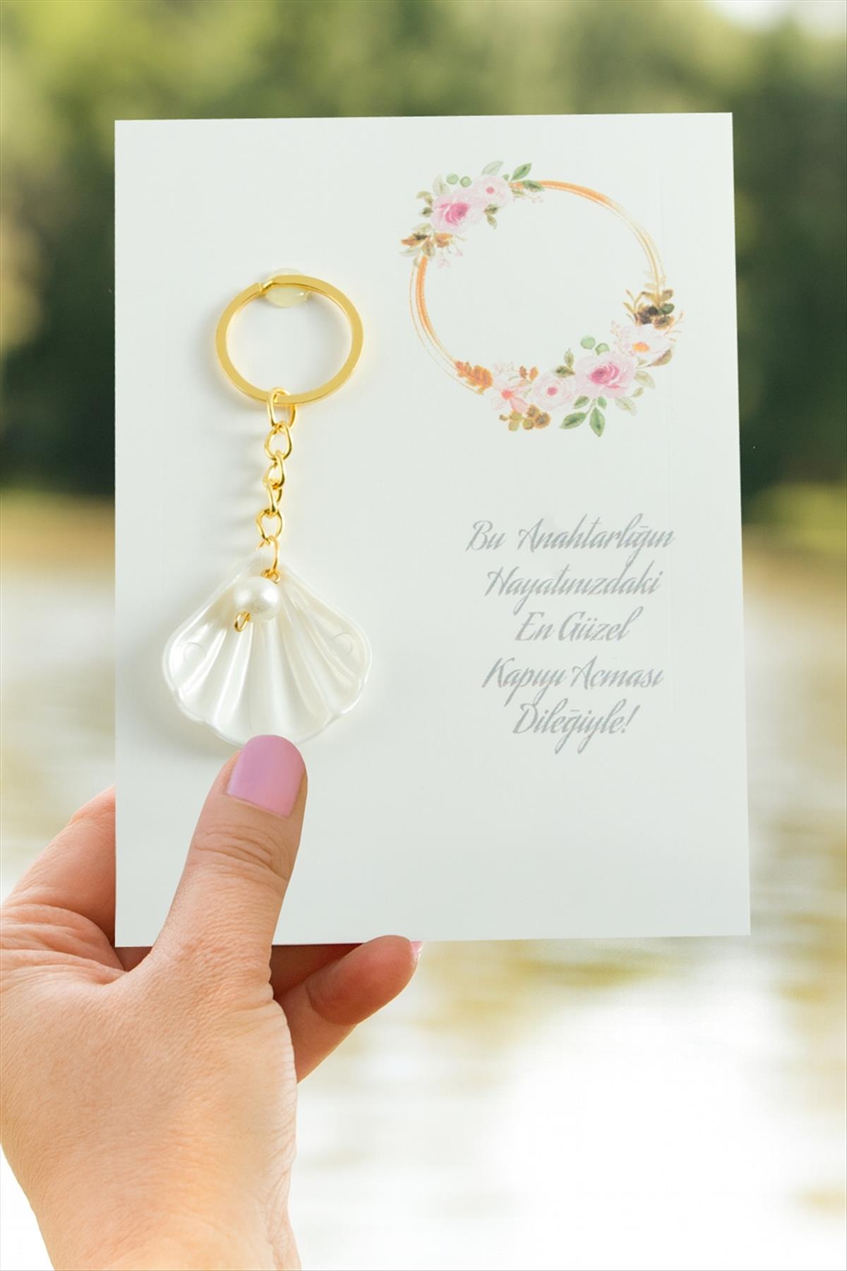 İstiridye İnci Anahtarlık