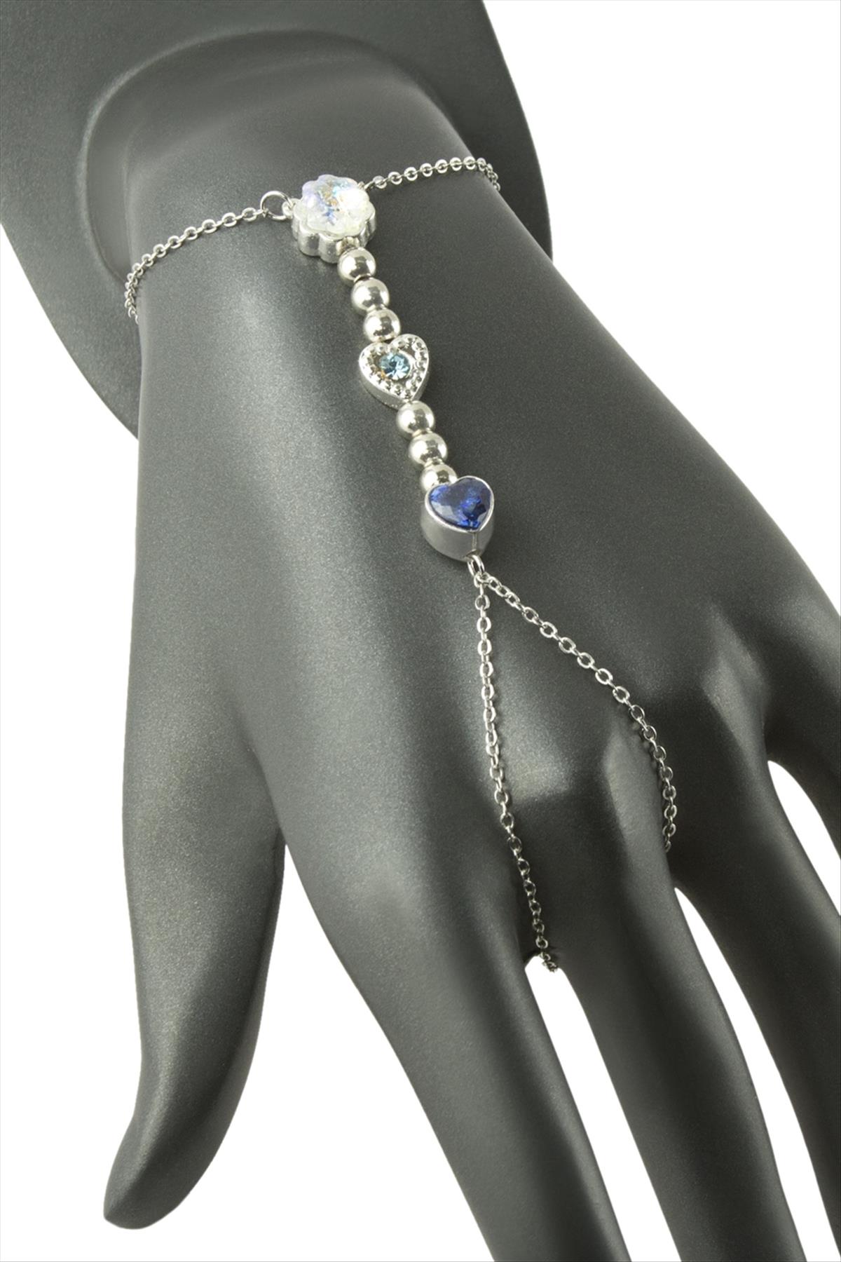 Kalp Çiçek Taşlı Şahmeran