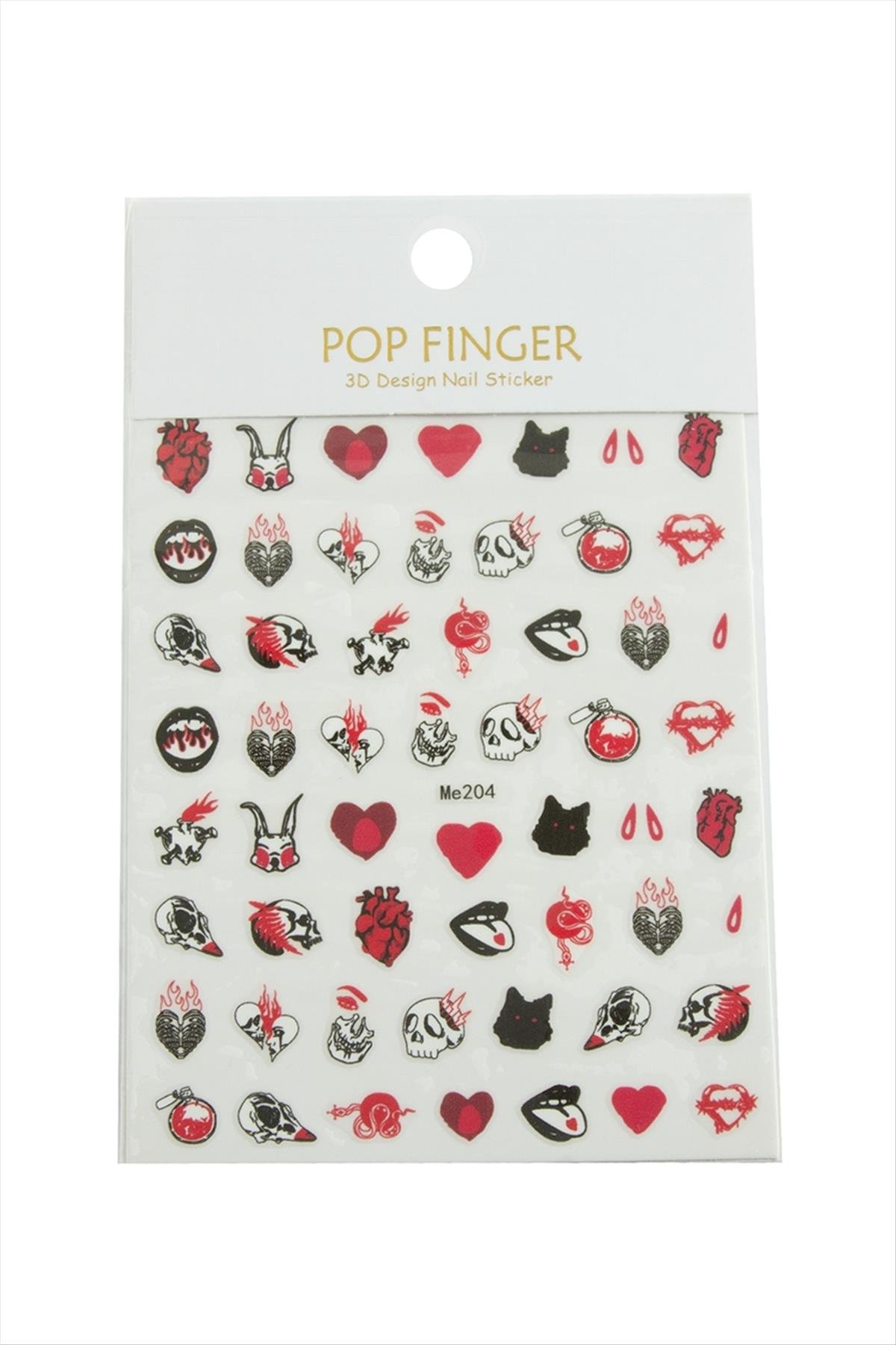 Kalp Kuru Kafa Tattoo Dövme Sticker