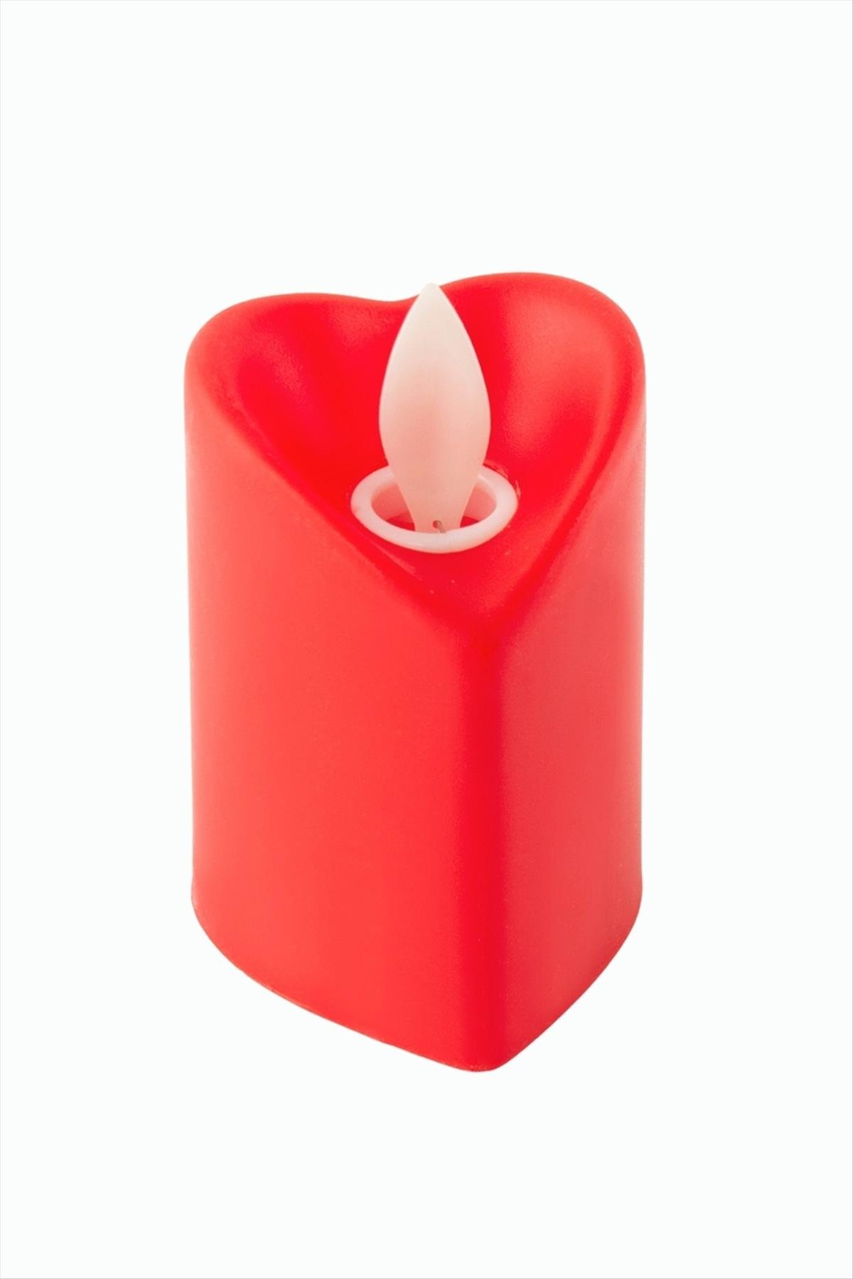 Kalp Şekilli Işıklı Mum