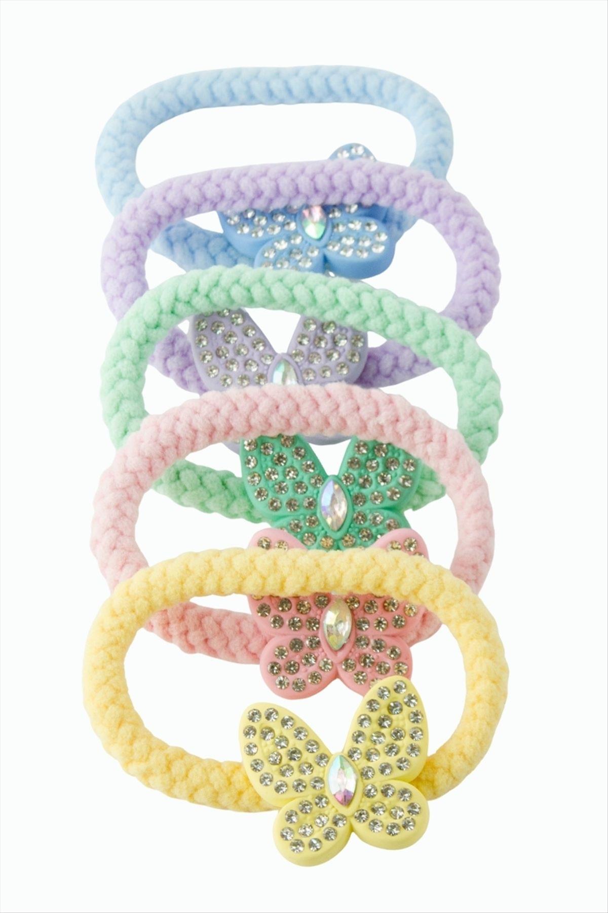 Kelebek Taşlı Lastikli Toka