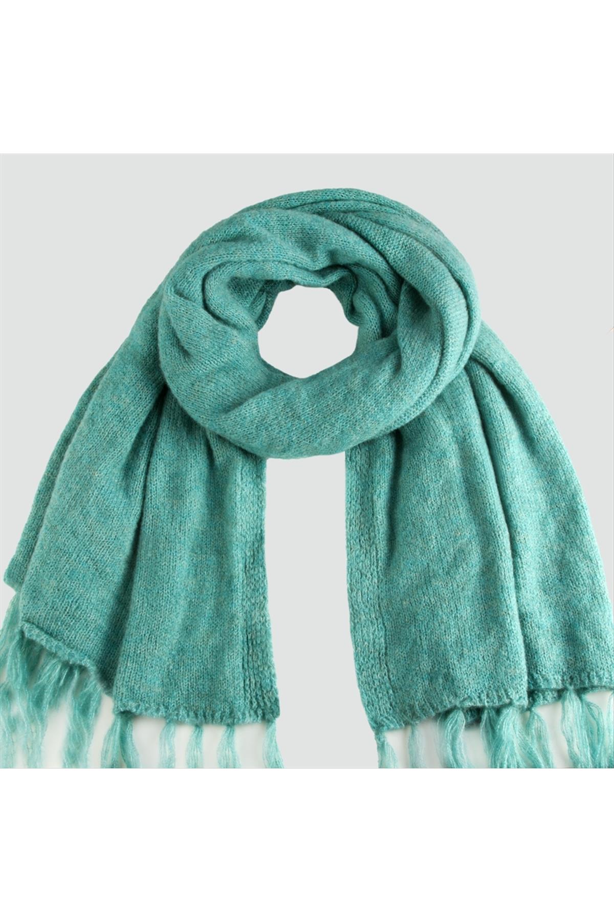 Örgülü İplik Kışlık Şal