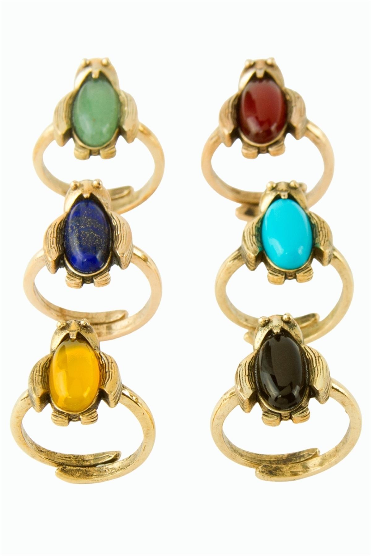 Penguen Doğaltaşlı Otantik Yüzük