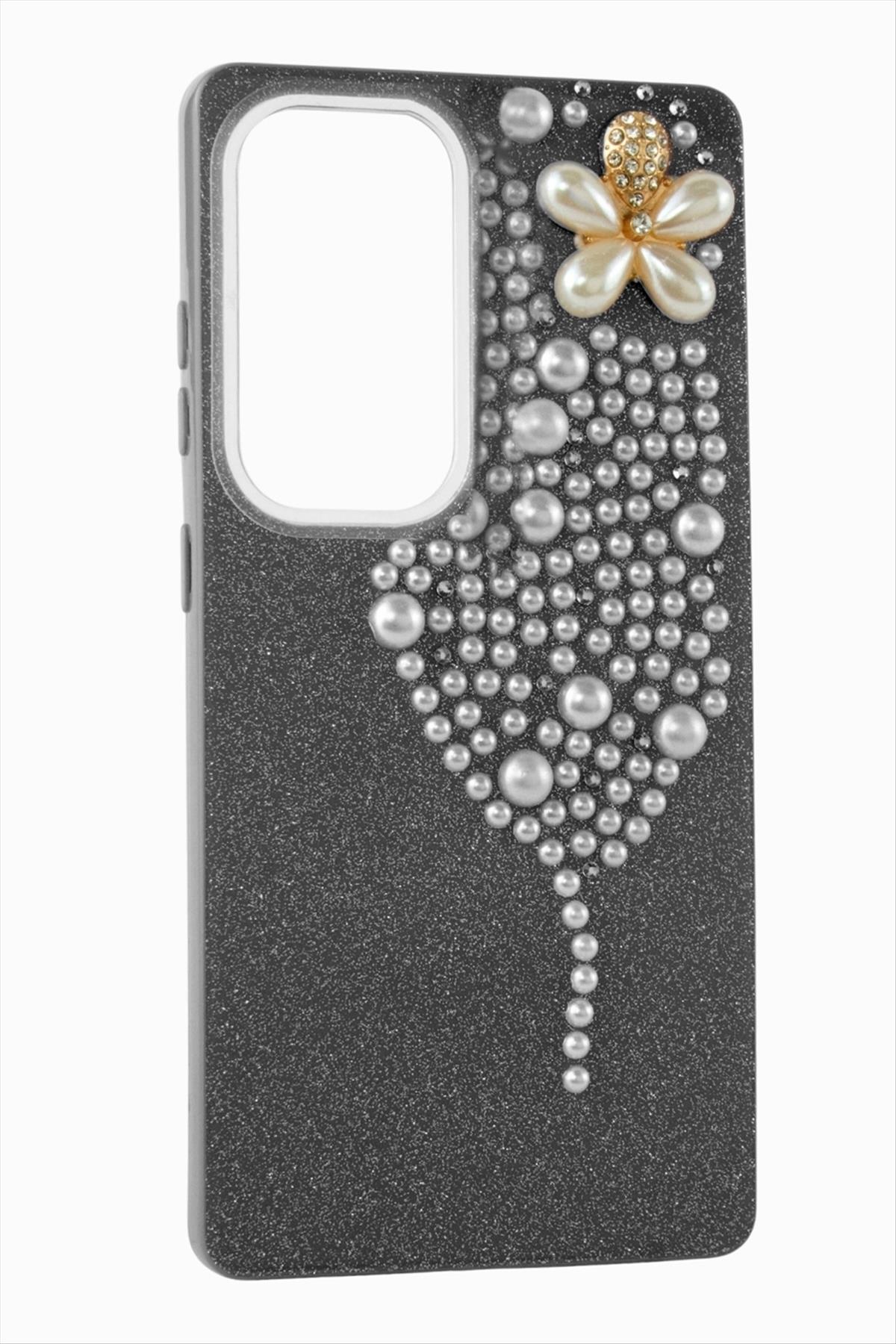 Samsung A26 5G Kelebek İnci Taşlı Kapak Kılıfc