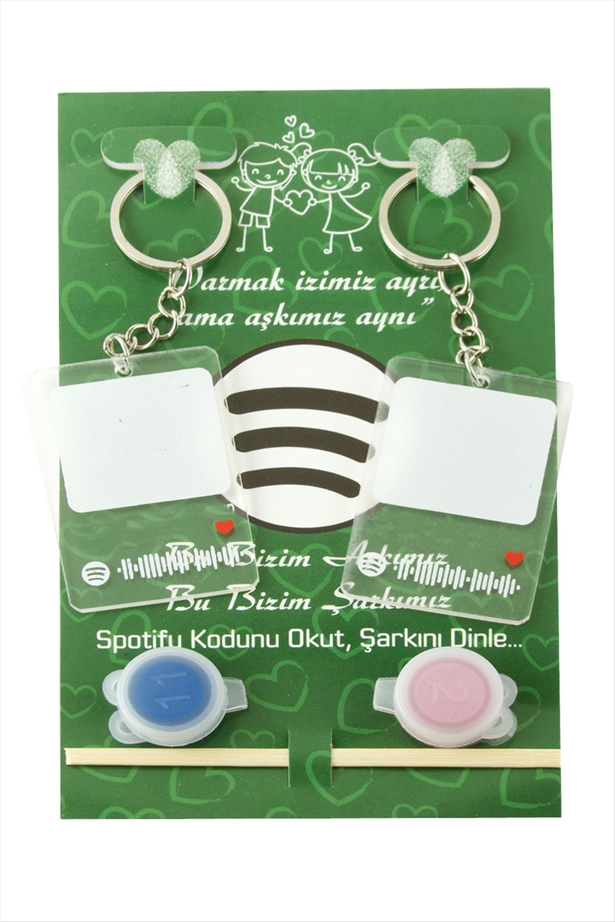 Sevgili Parmak İzli Anahtarlık Yapma Seti