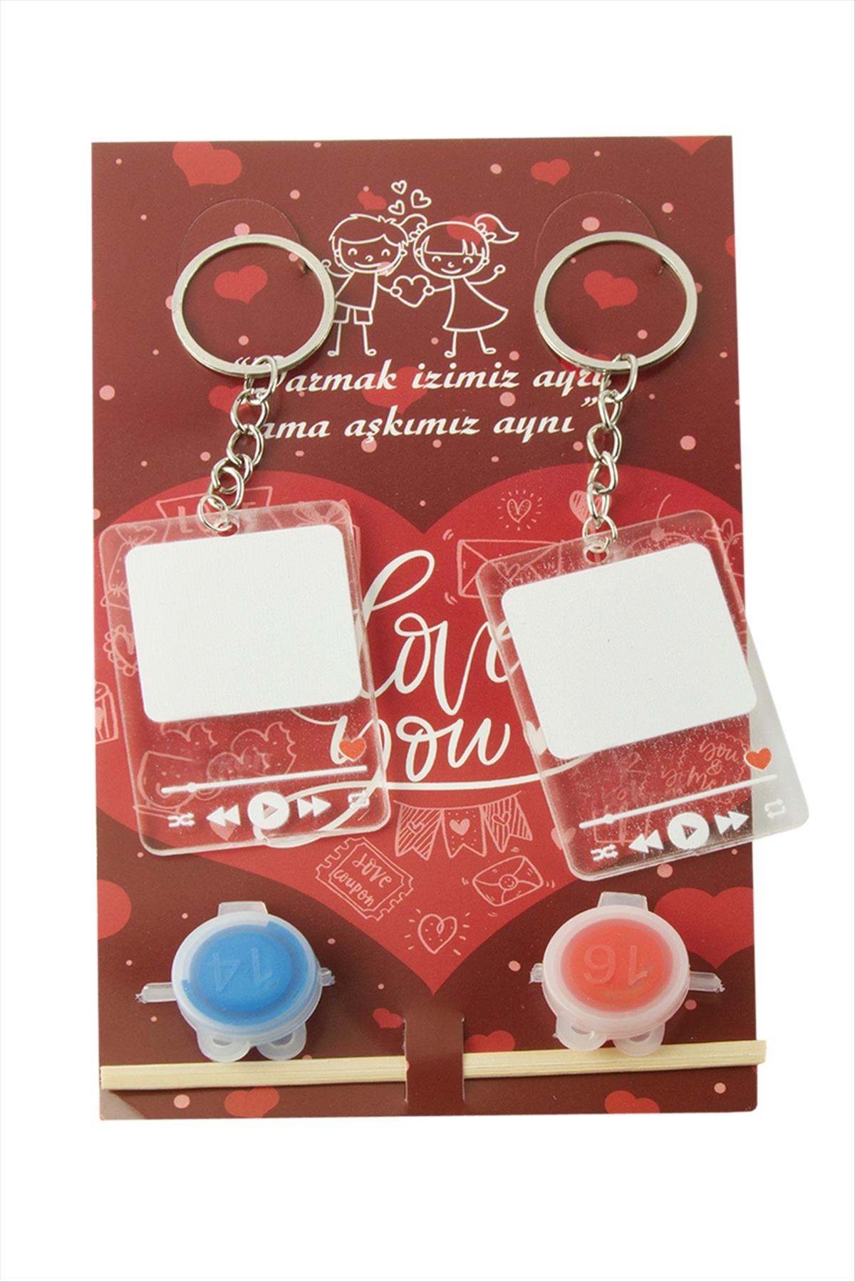 Sevgili Parmak İzli Anahtarlık Yapma Seti