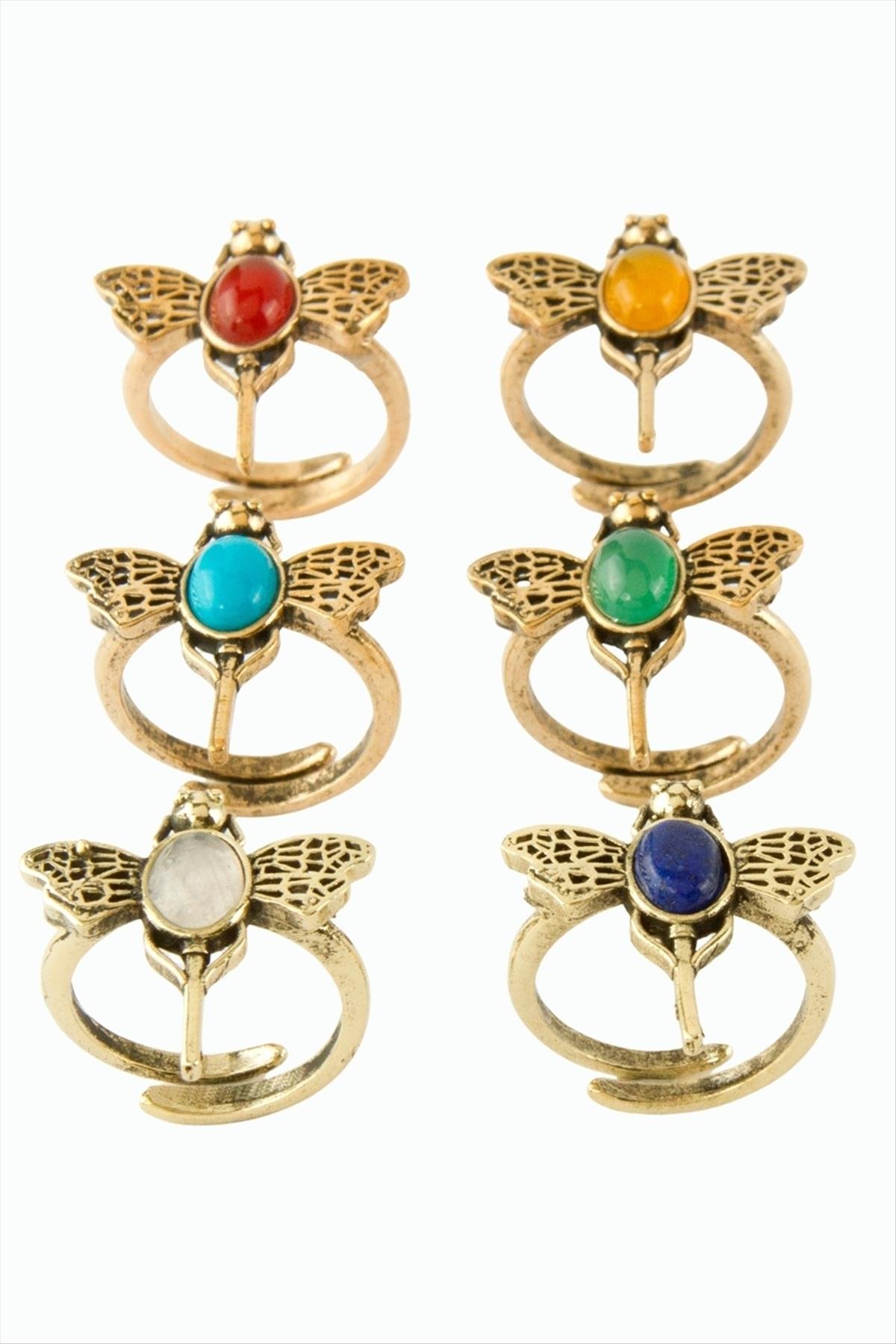 Yusufçuk Doğaltaşlı Otantik Yüzük