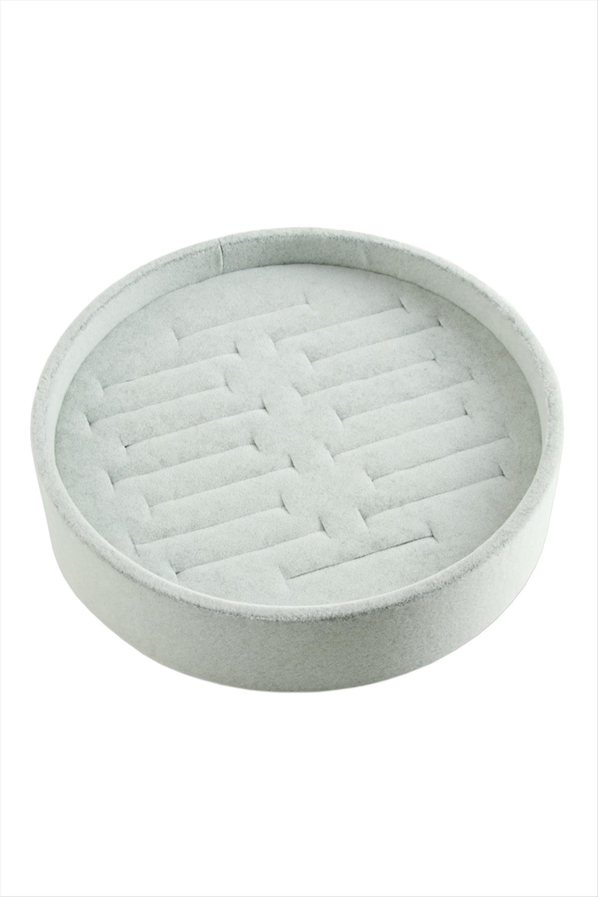 Yuvarlak Ahşap Anfora Kumaş Kelepçe Bileklik 20 cm