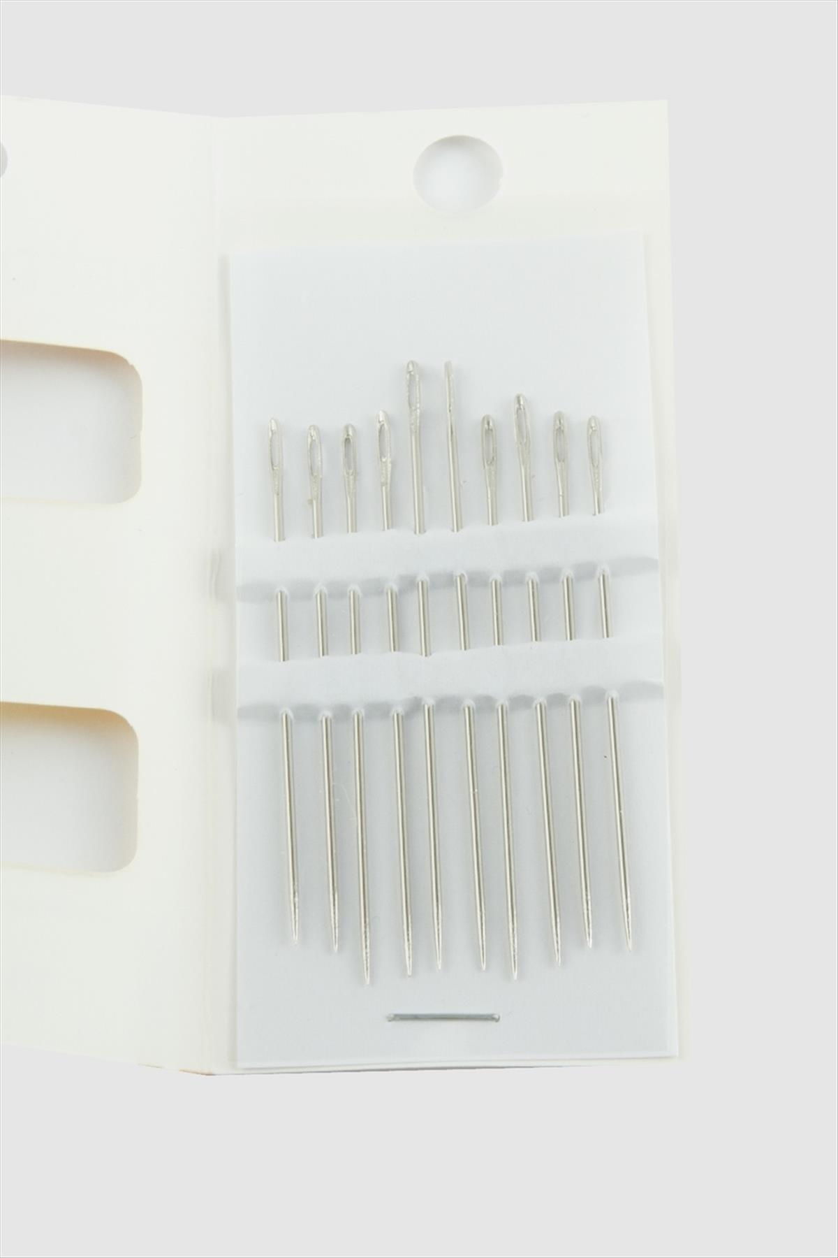 10 Adet Gümüş Dikiş İğnesi