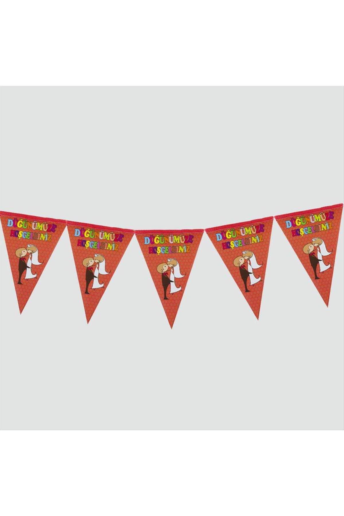 10’lu Düğünümüze Hoşgeldiniz Üçgen Flama