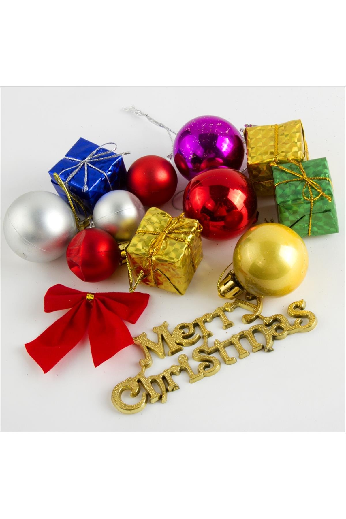 13 Adet Karışık Yılbaşı Ağaç Süsü