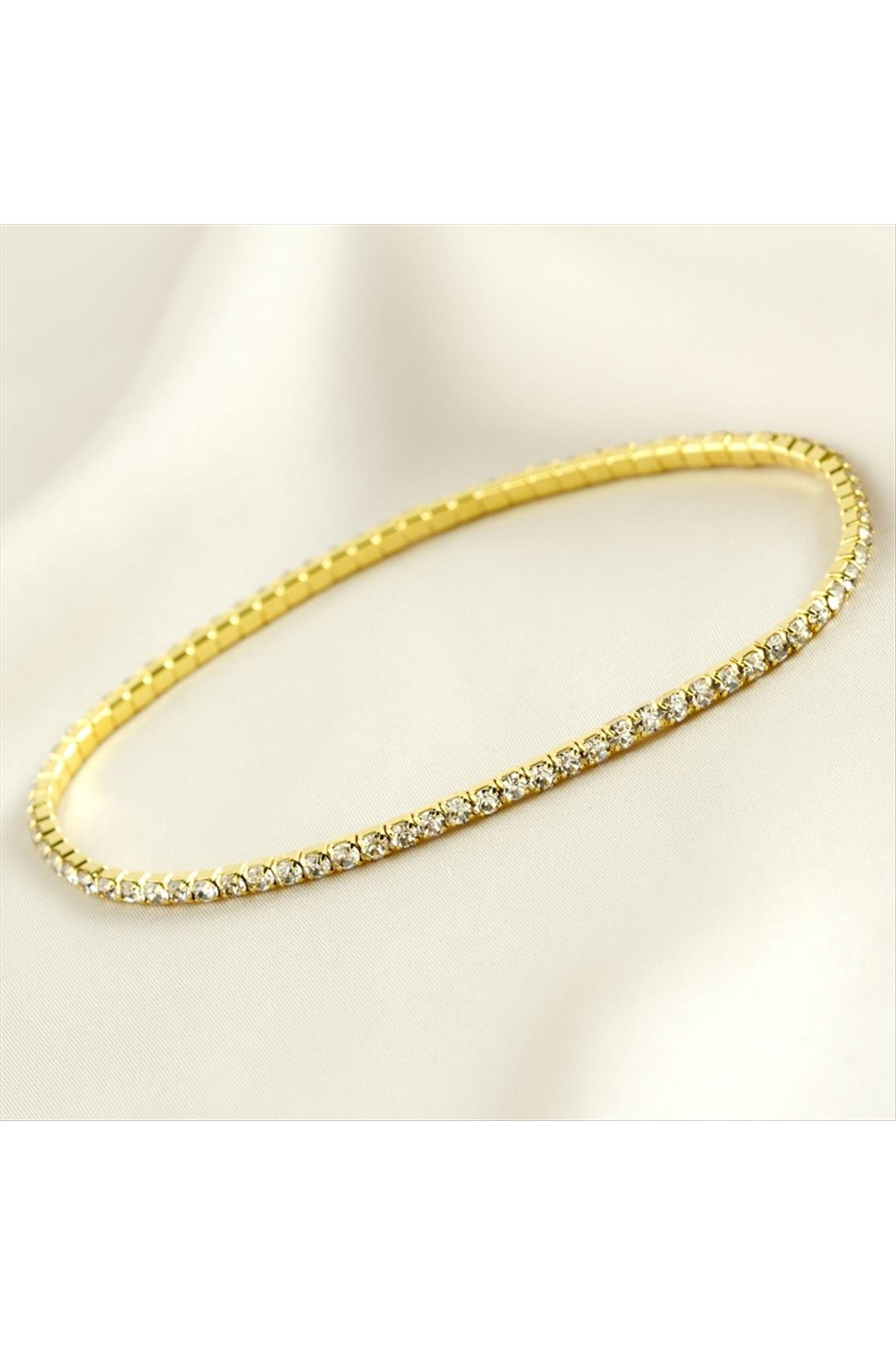 2 mm Minik Şerit Taşlı Suyolu Bileklik