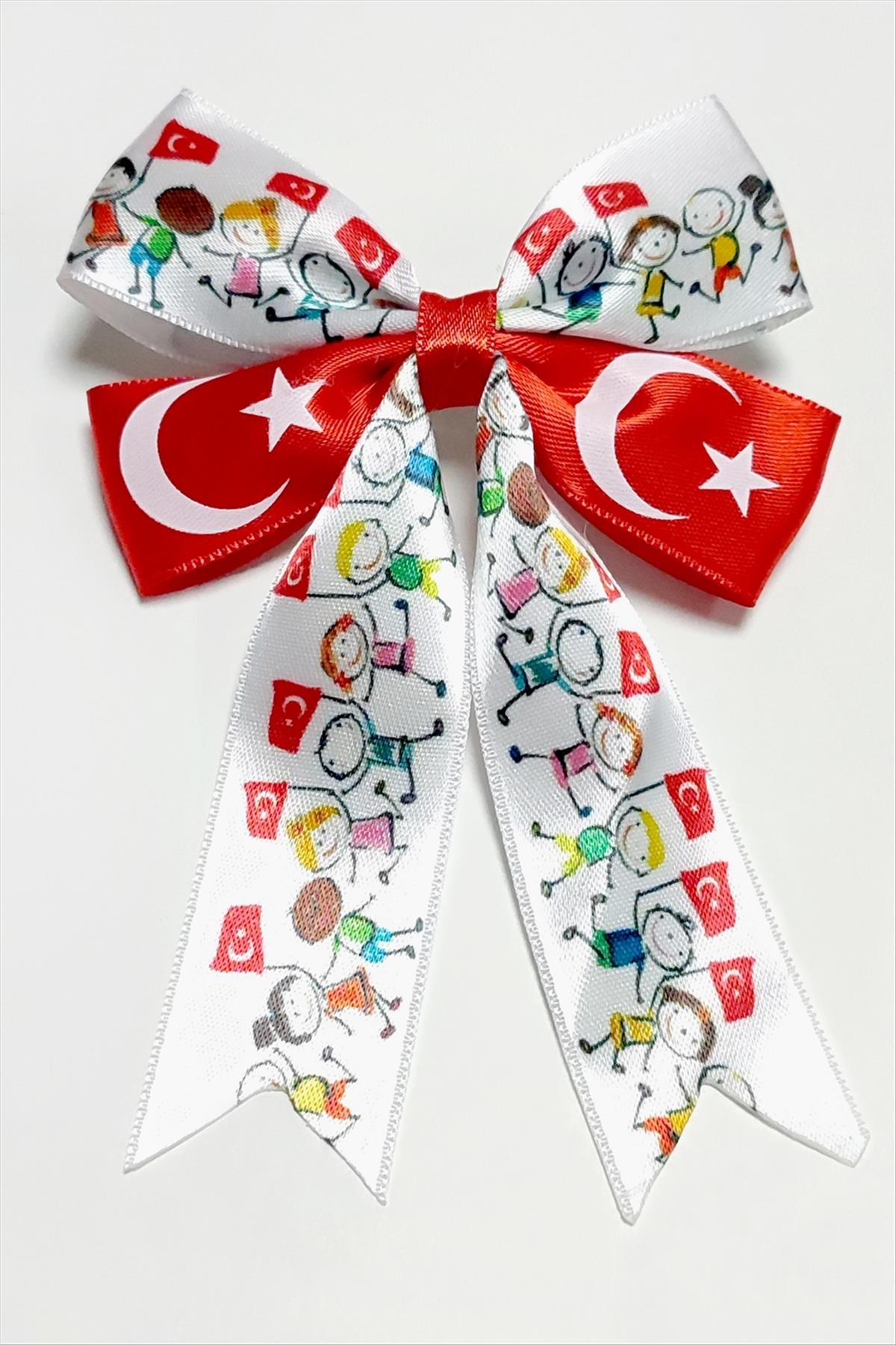 23 Nisan 19 Mayıs Türk Bayraklı Fiyong Otomatik Toka