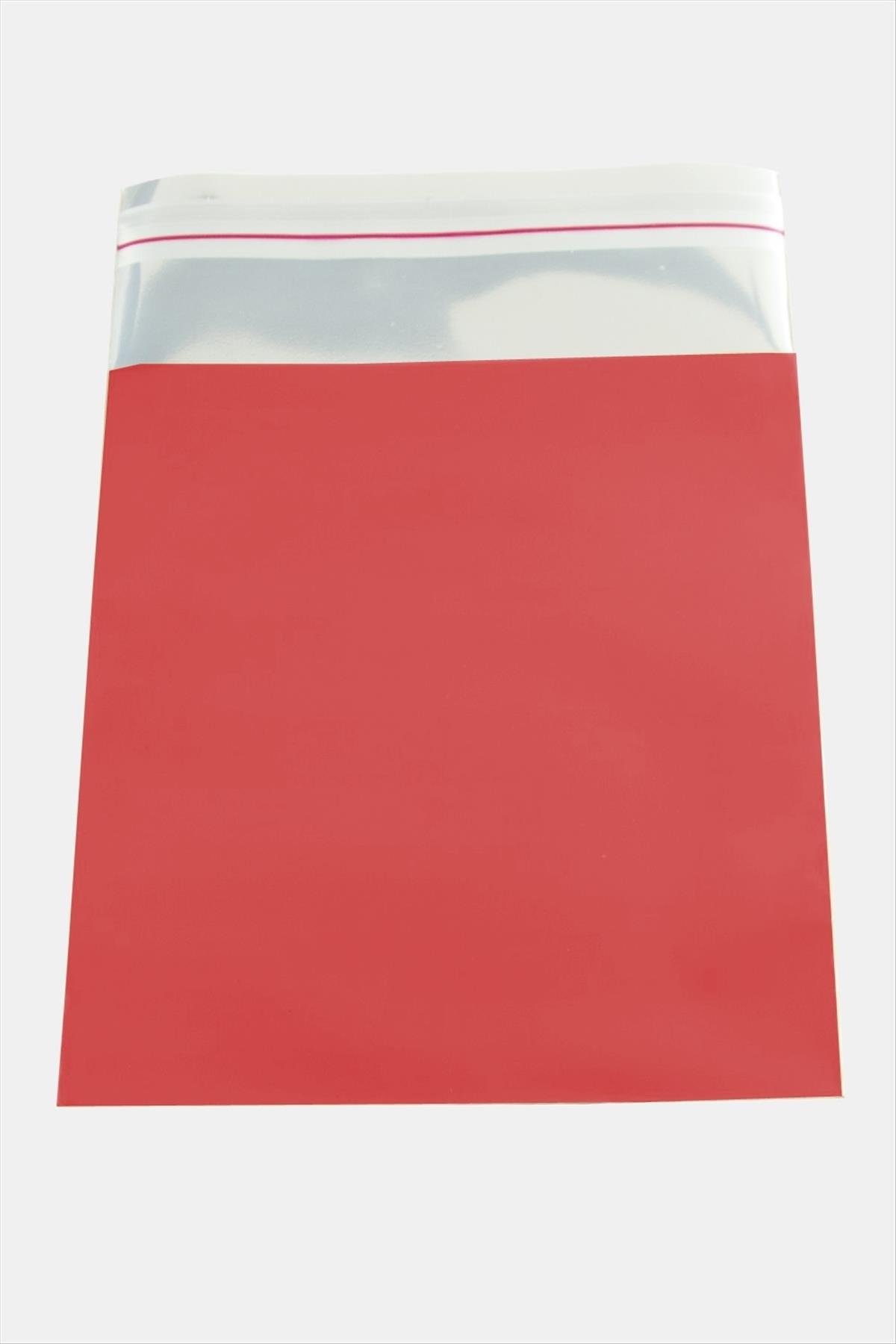 25*35 Kırmızı Renkli Metalize Hediyelik Poşet Paketi 100 Adet