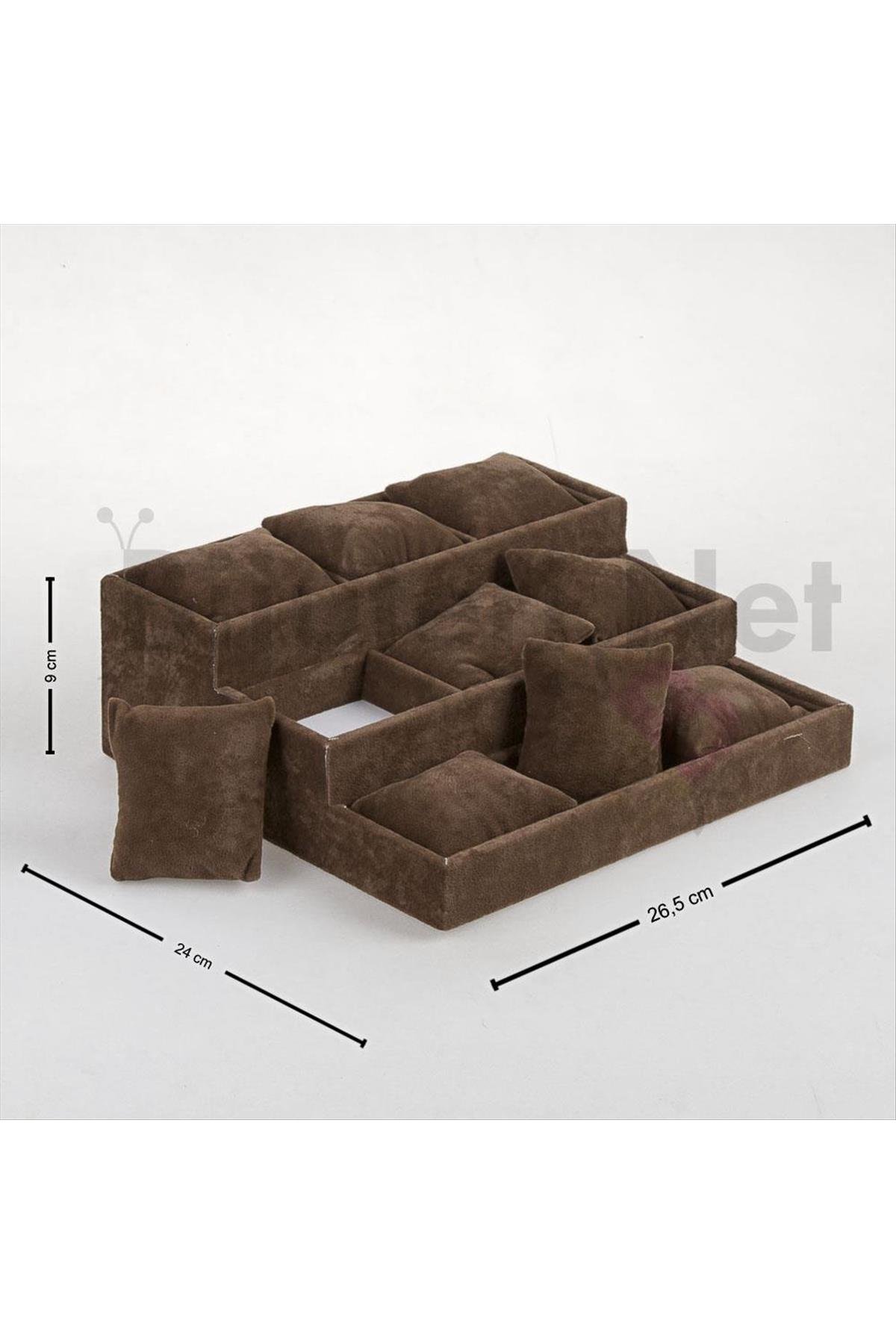 3 Basamaklı Anfora Kumaş Yastıklı Stand