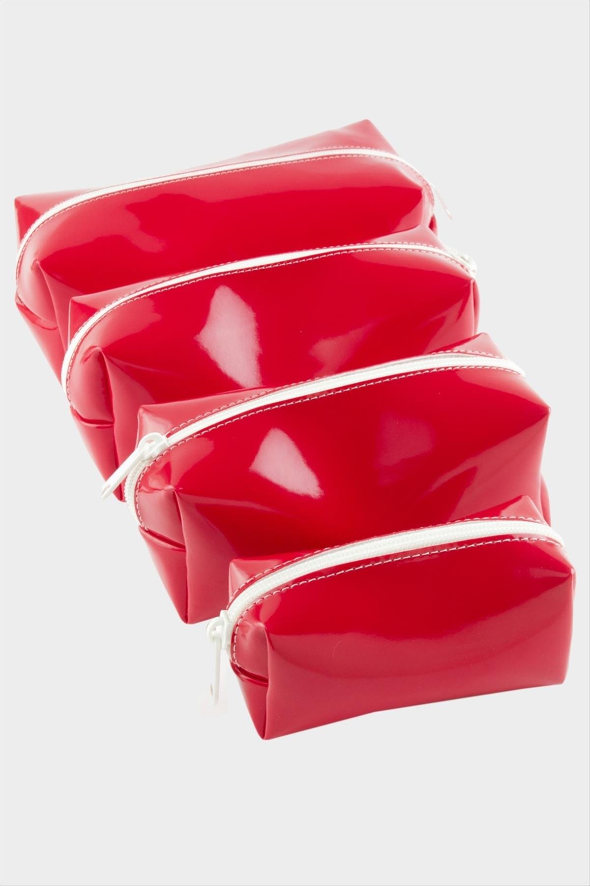 4 Adet El Tutmalı Makyaj Çantası