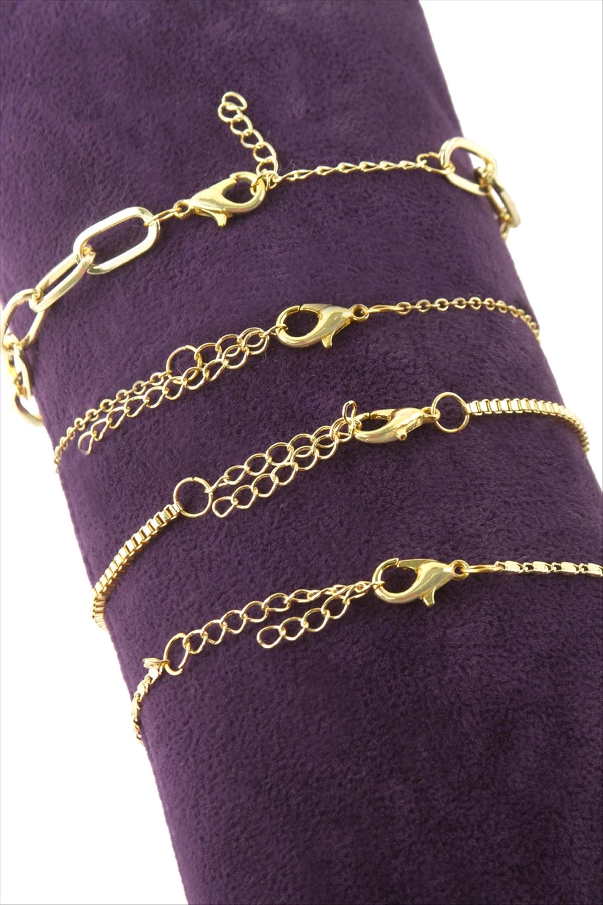 4 Adet Yıldız Zincir Bileklik