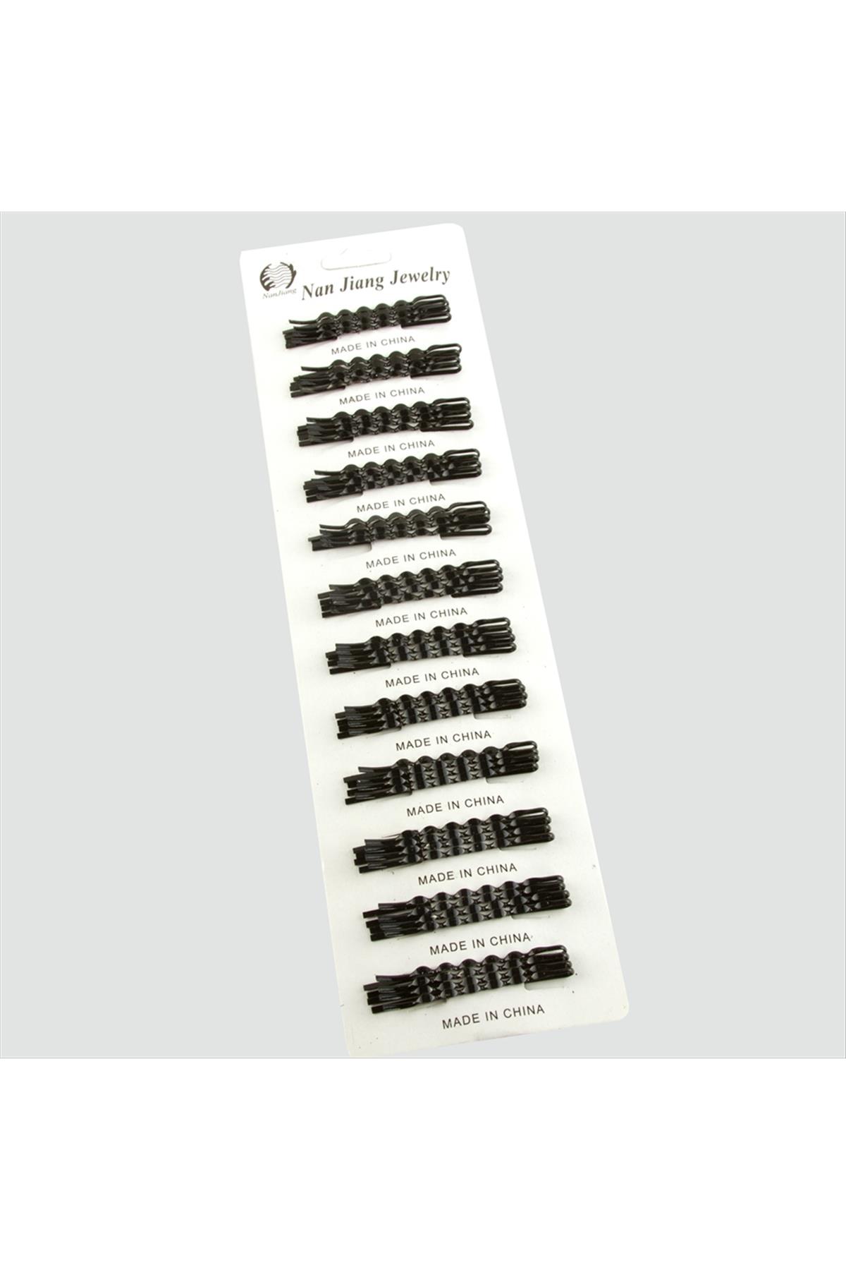 48 Adet Burgulu Tel Toka Siyah 4,5 cm
