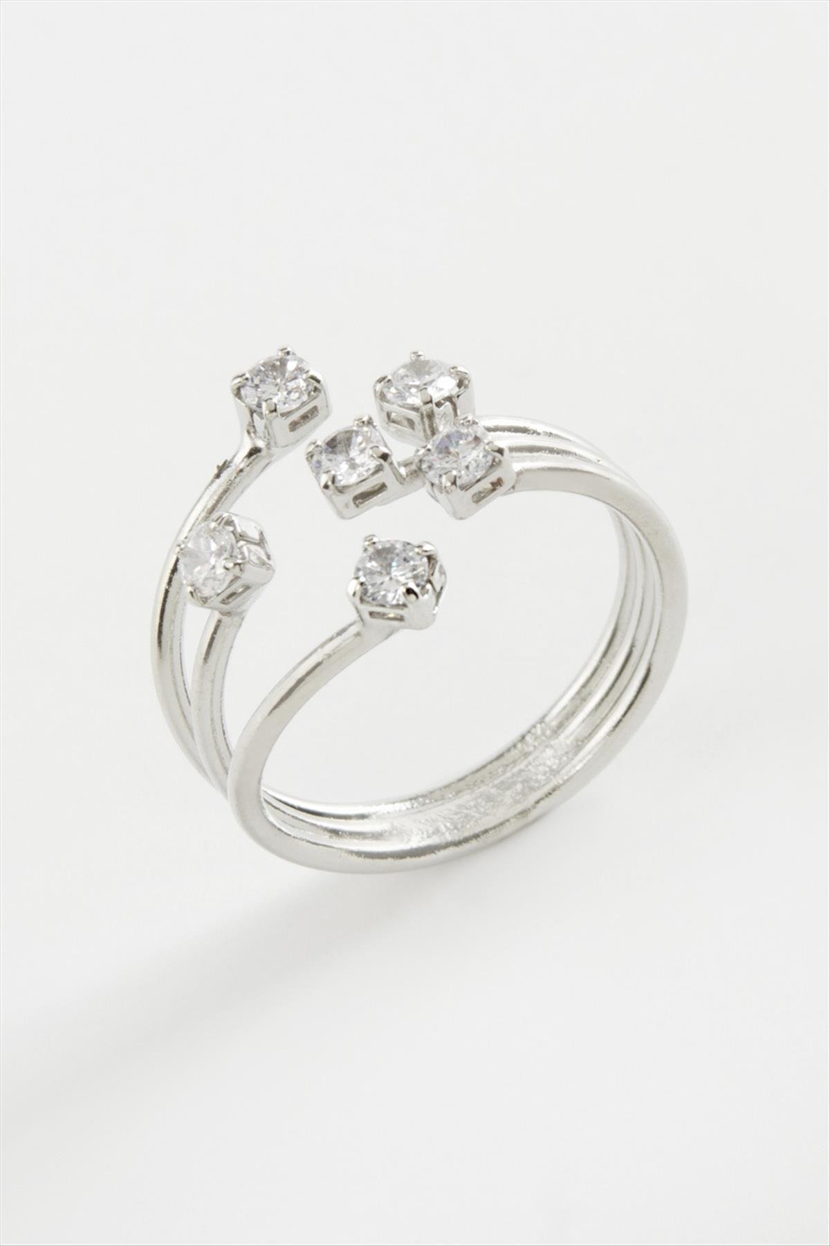 6 Zirkon Taşlı Yüzük