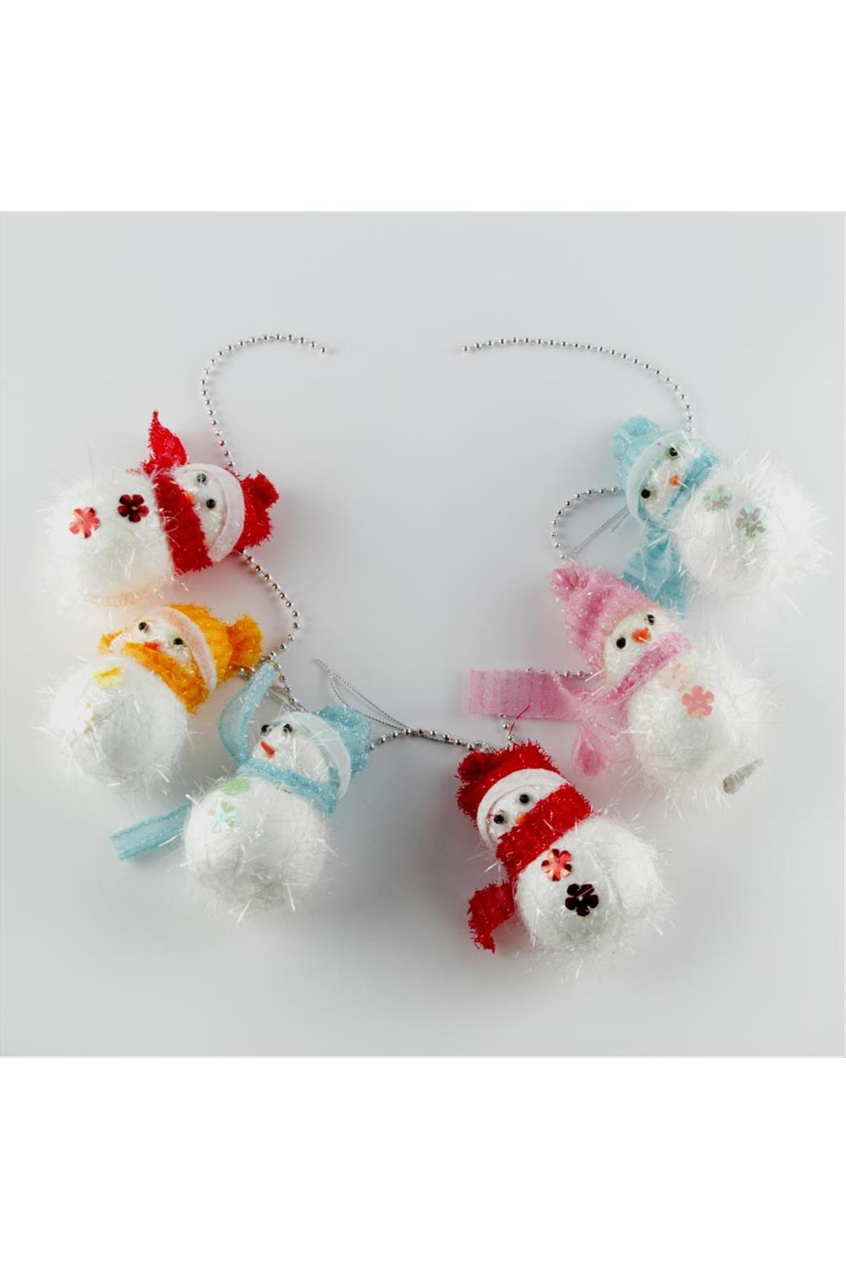 6'lı Kardan Adam Yılbaşı Ağaç Süsü 12 cm
