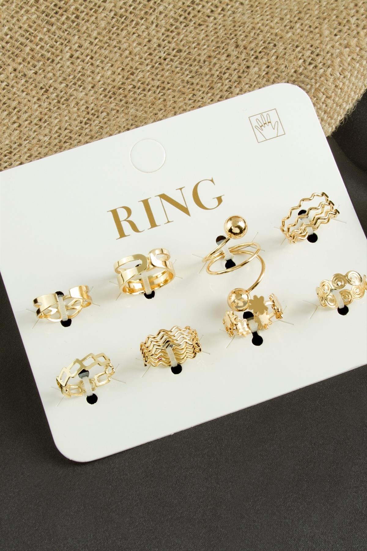 8 Adet Lüks Eklem Yüzük