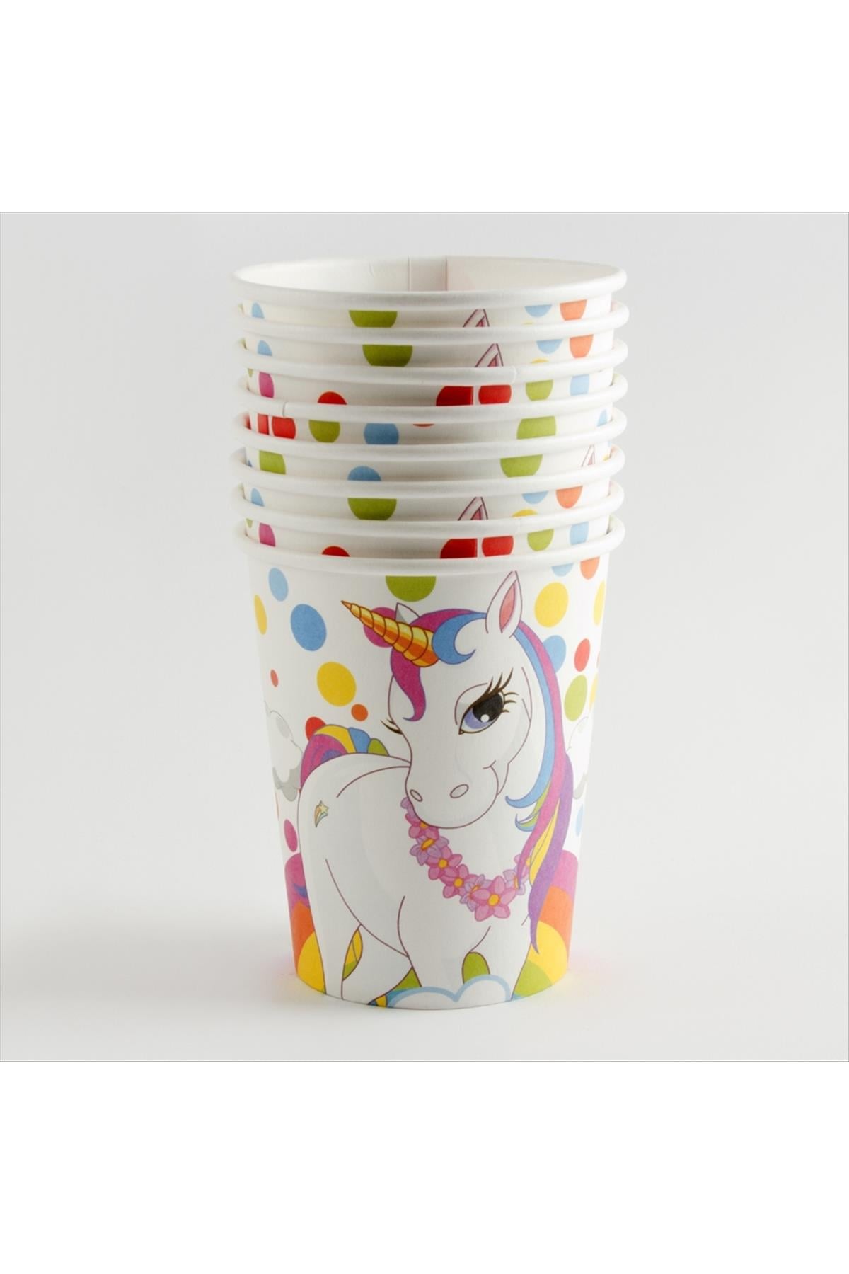 8 Adet Unicorn Karton Bardak