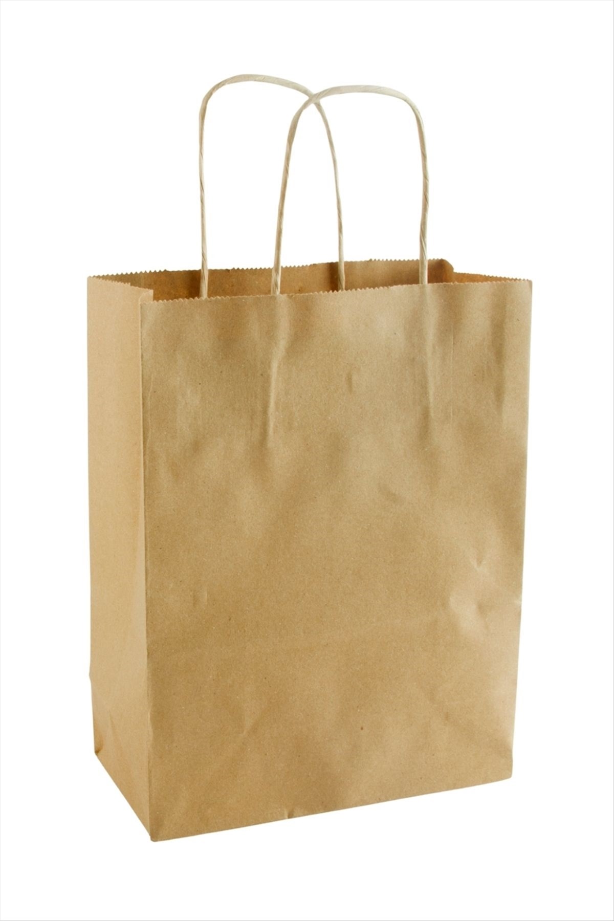 8*15*20 cm Kraft Büküm Saplı Kağıt Poşet 1 Adet