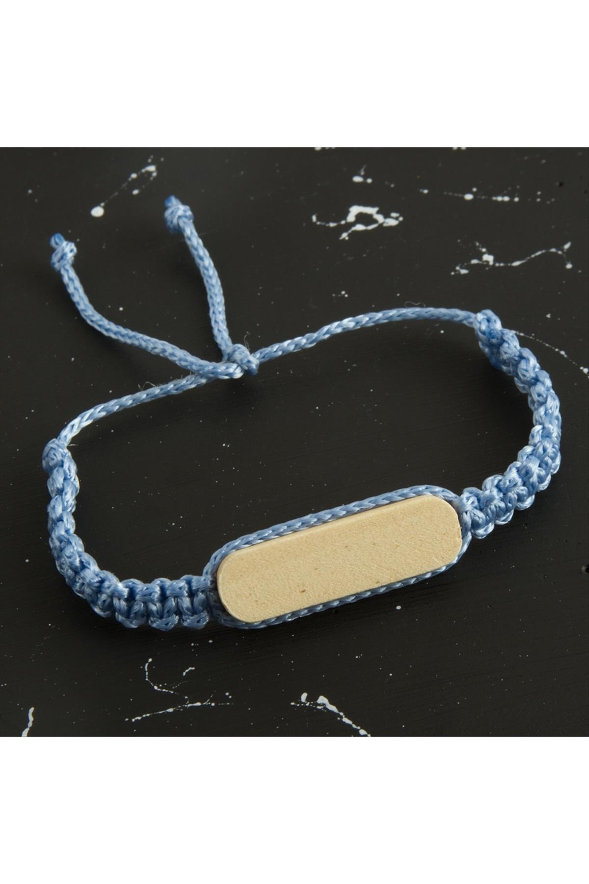 Ahşap Makrome Örgülü Bileklik