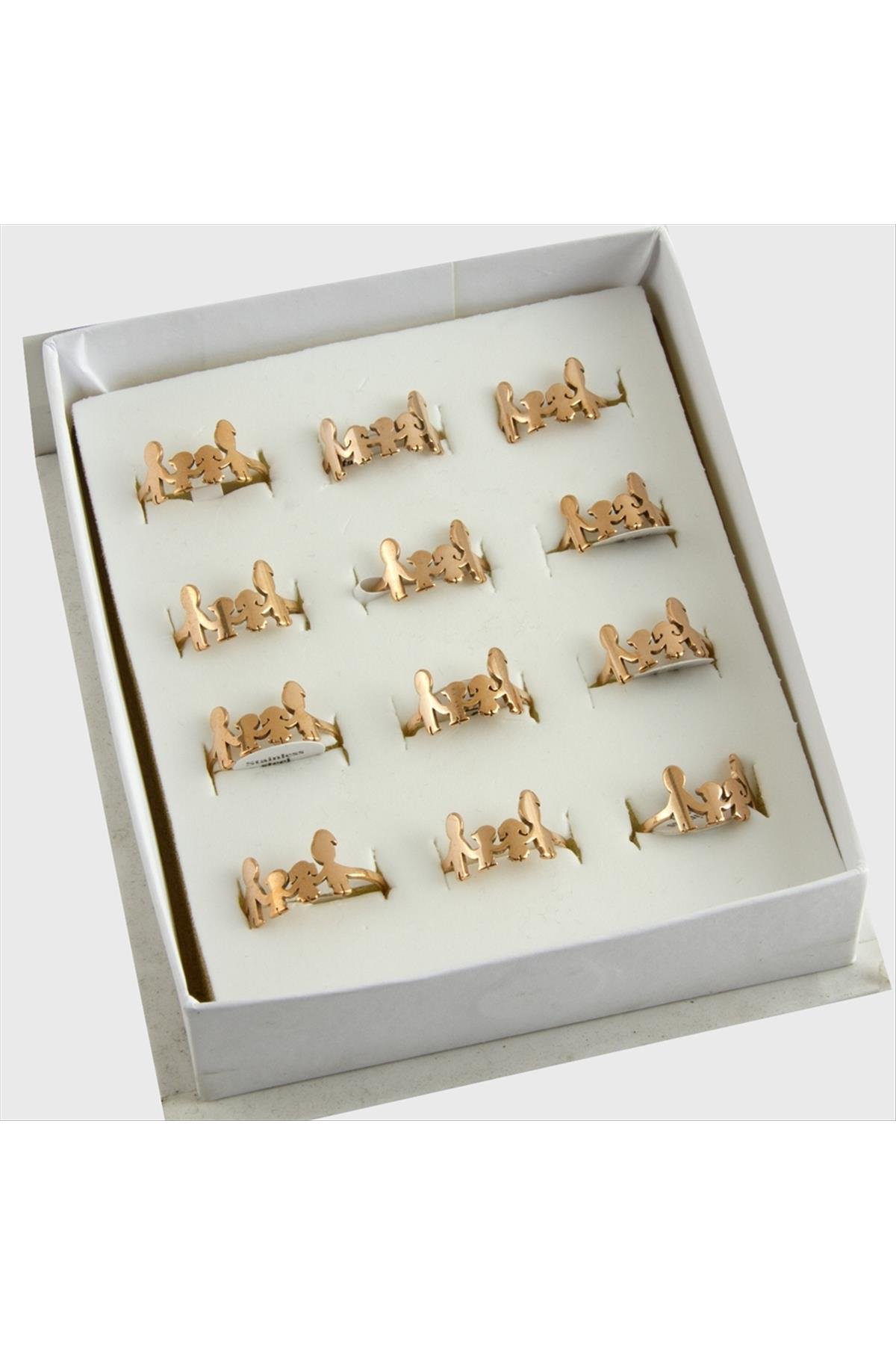 Aile Lüks Çelik Yüzük