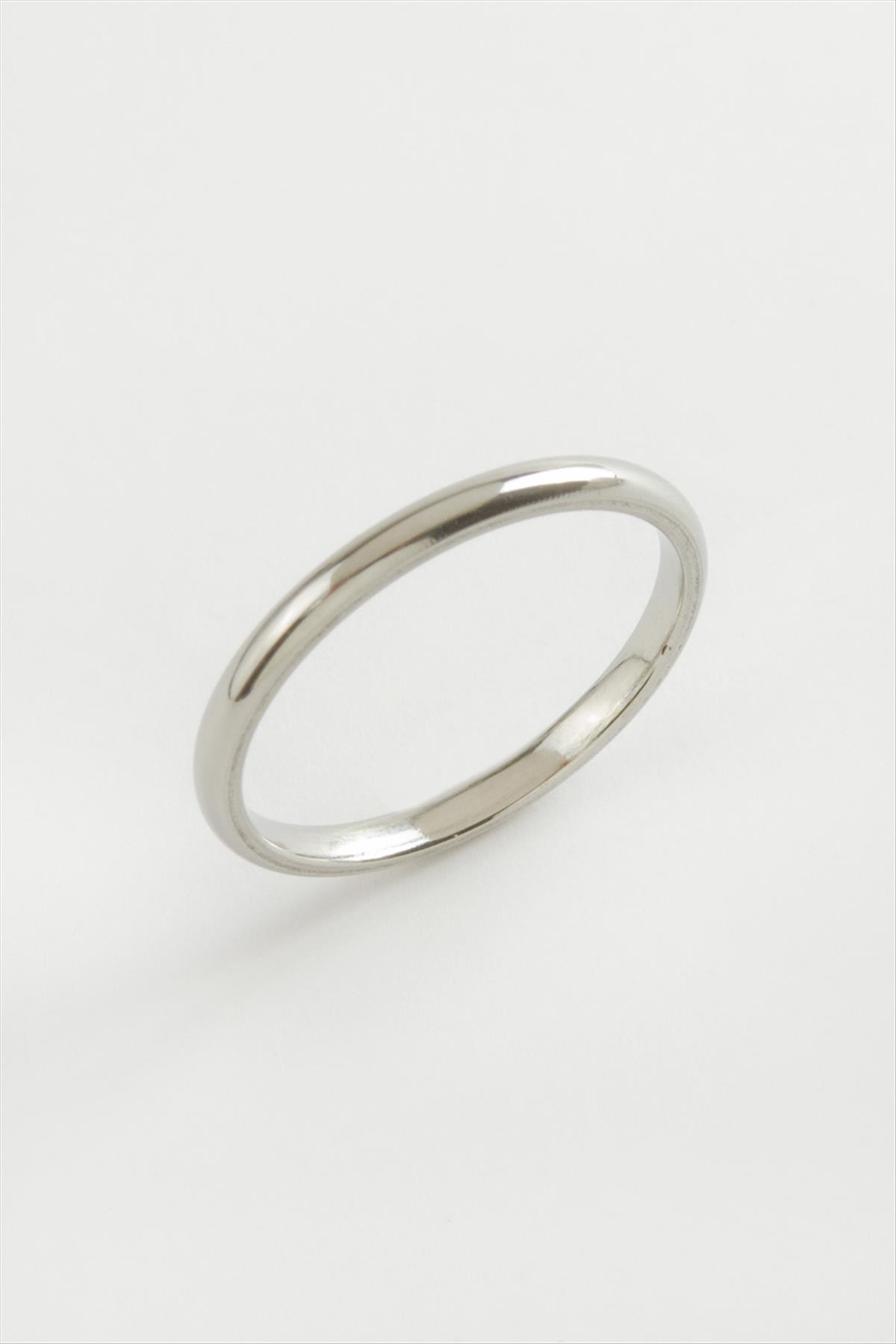 Alyans Lüks Çelik Yüzük 2 mm