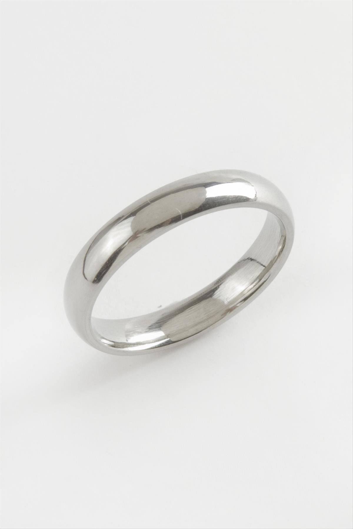 Alyans Lüks Çelik Yüzük 4 mm