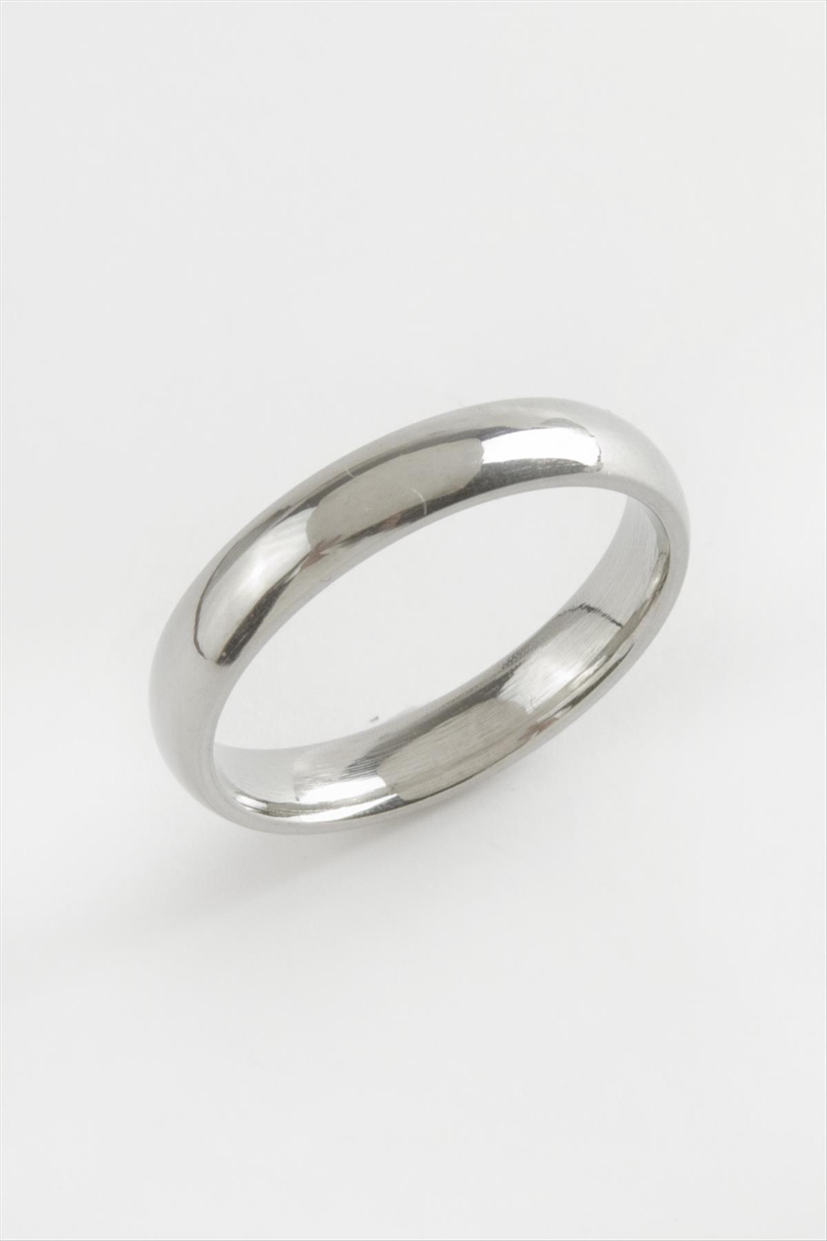 Alyans Lüks Çelik Yüzük 4 mm