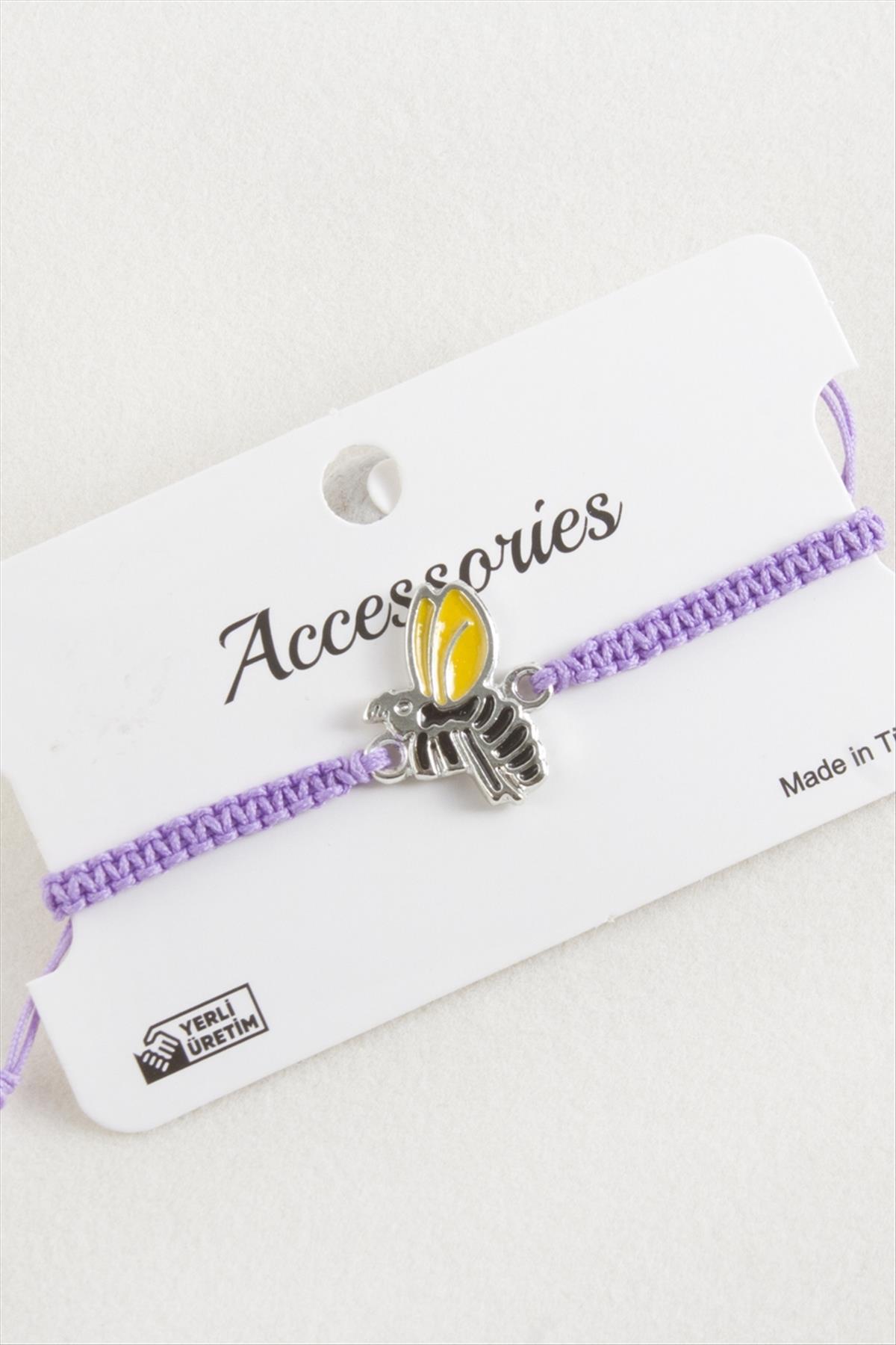 Arı Makrome Örgülü Bileklik