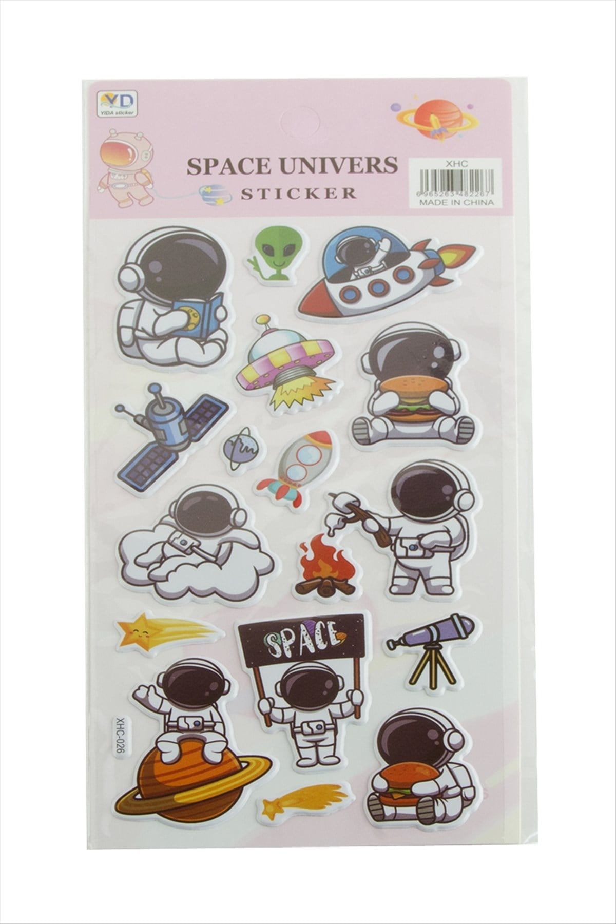 Astronot Kabartmalı Sticker