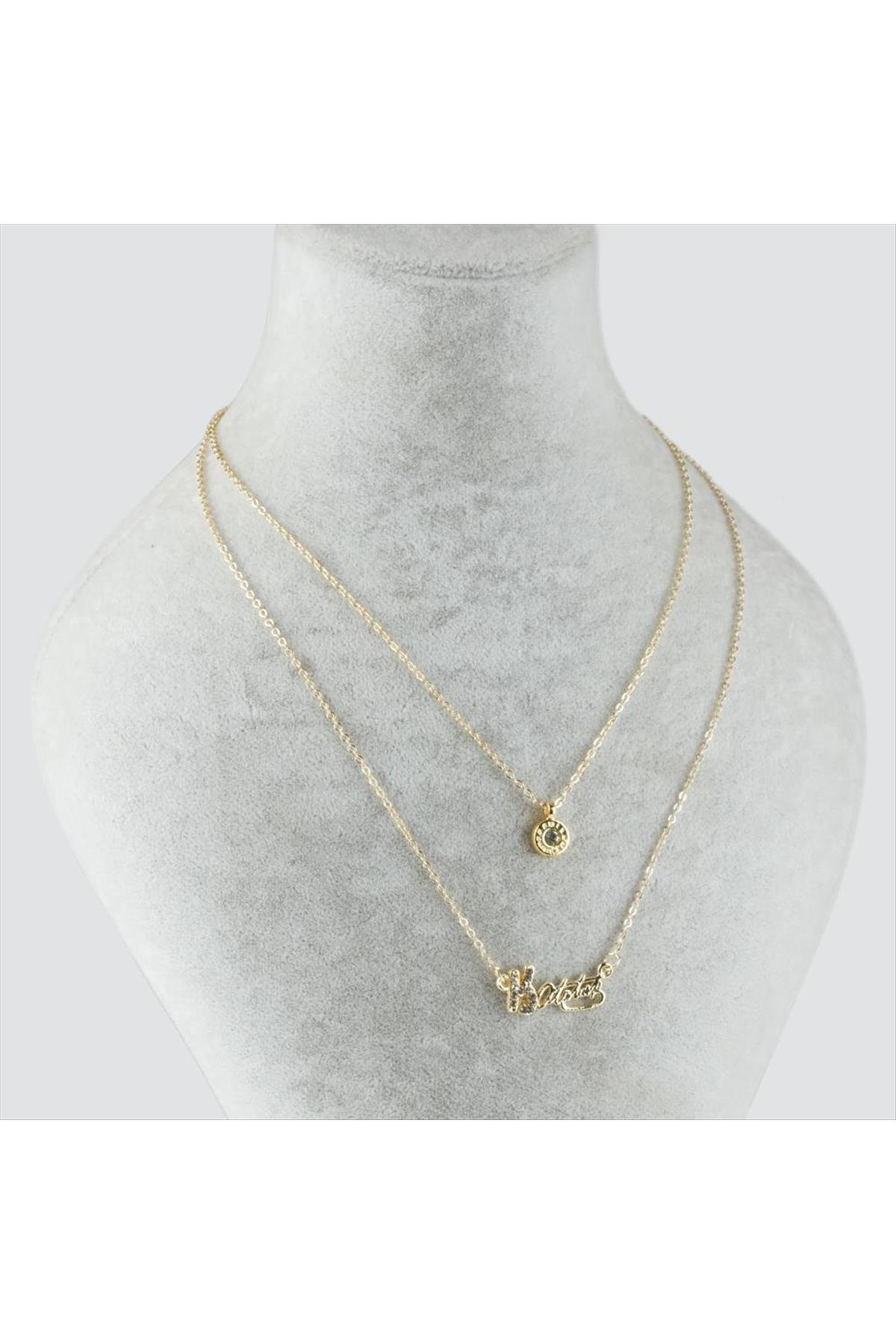 Atatürk Figürlü İkili Kolye