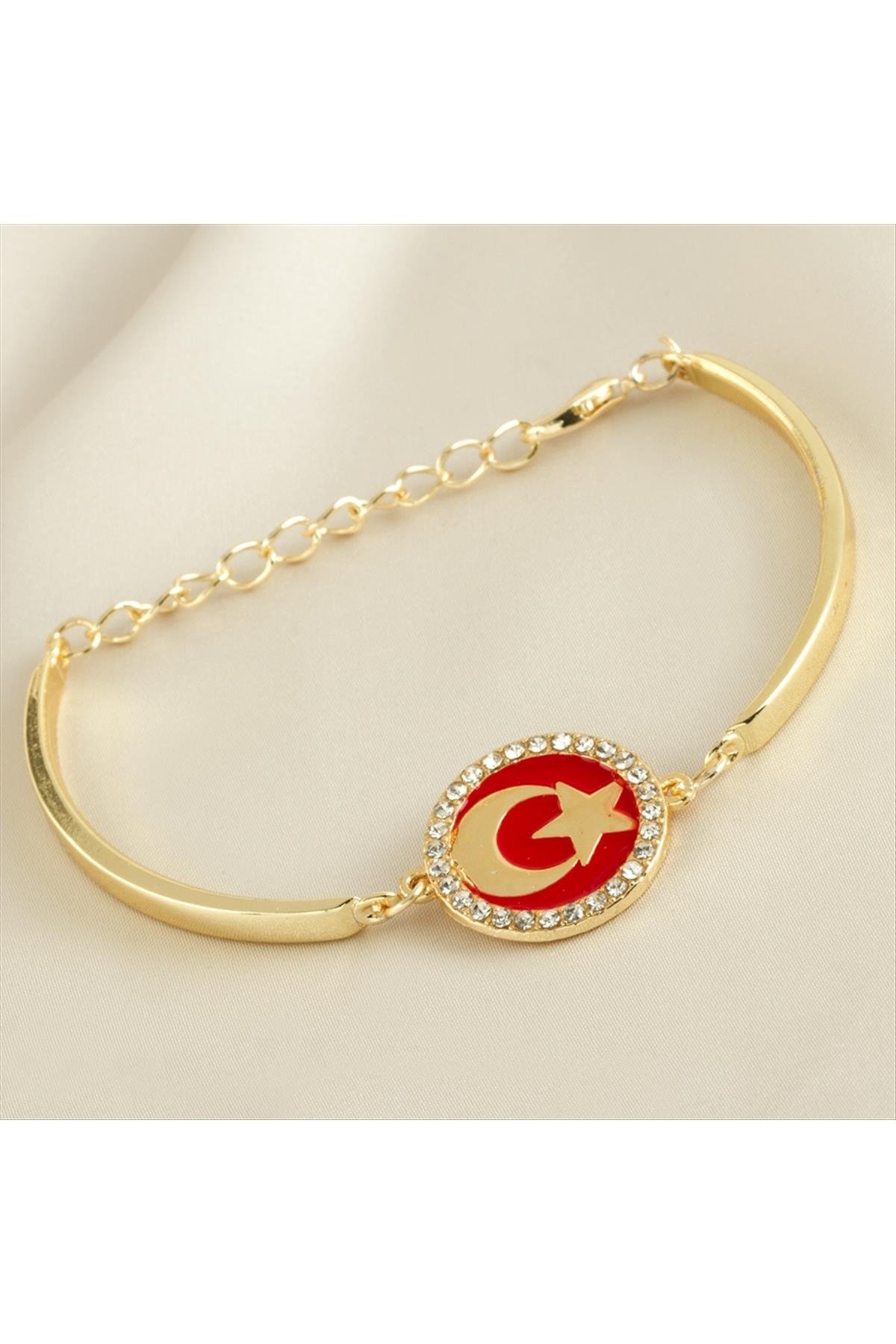 Ay Yıldız Taşlı Trend Bileklik