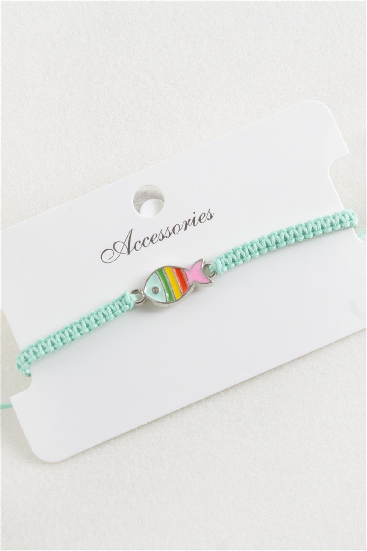 Balık Makrome Örgülü Bileklik