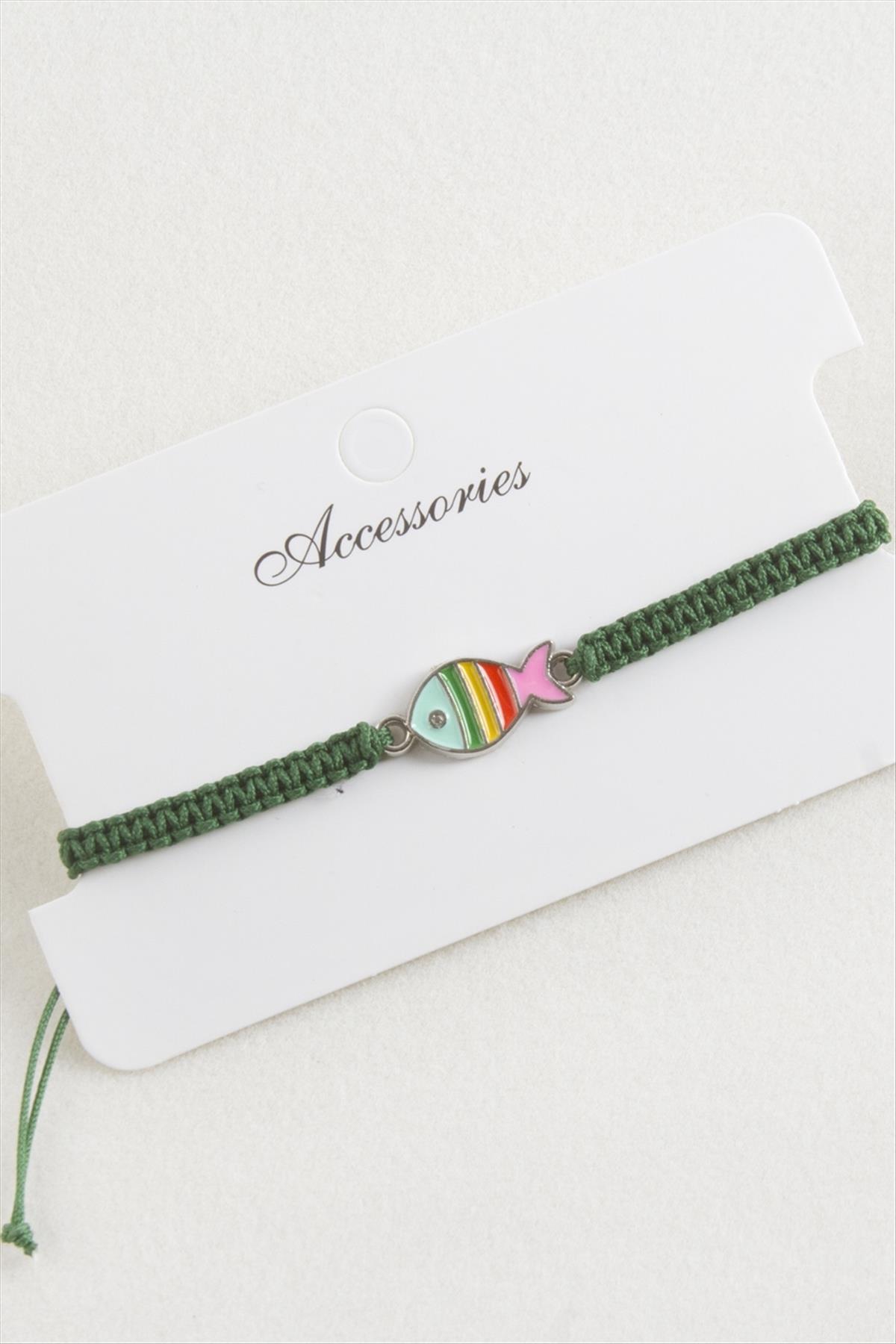 Balık Makrome Örgülü Bileklik