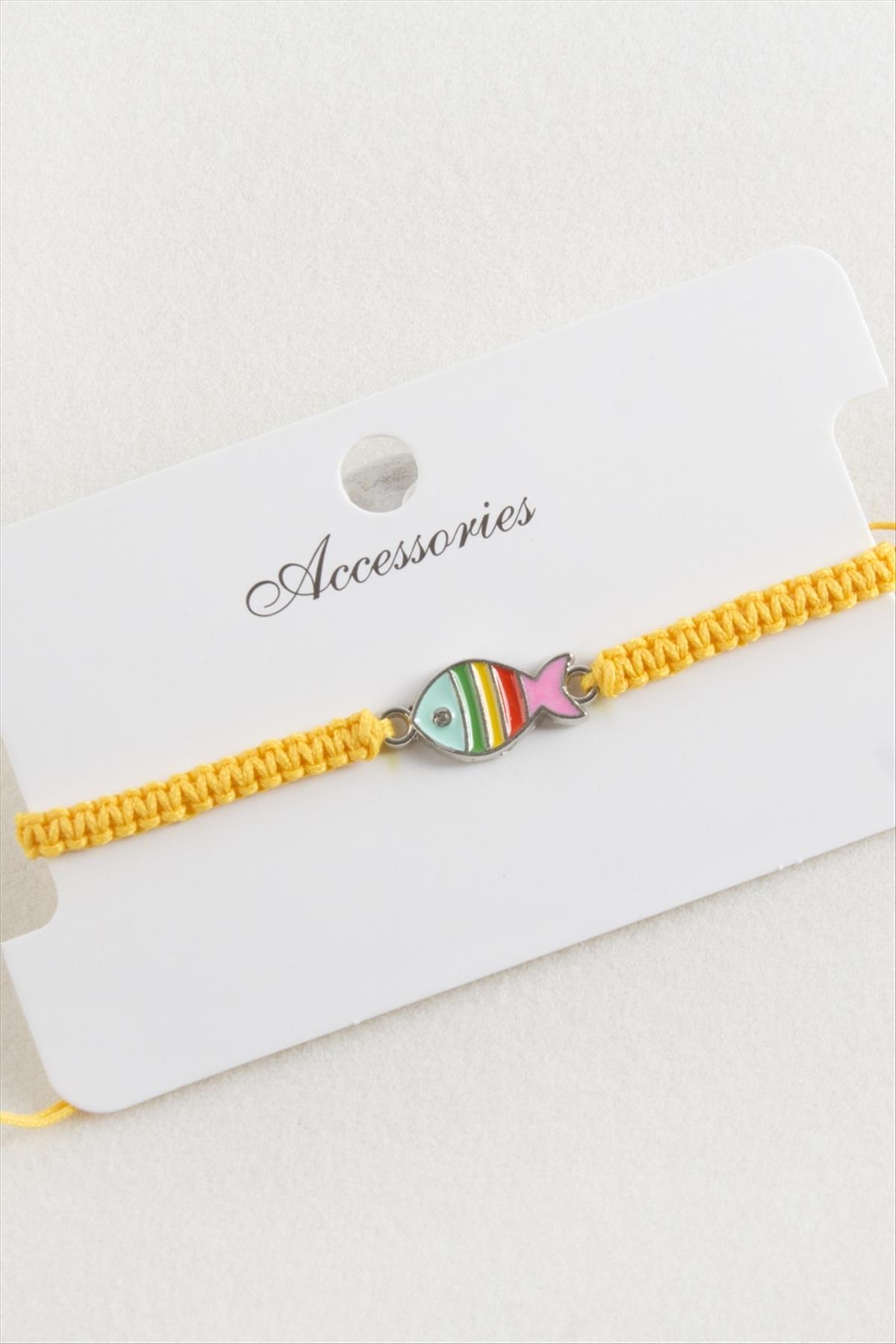 Balık Makrome Örgülü Bileklik